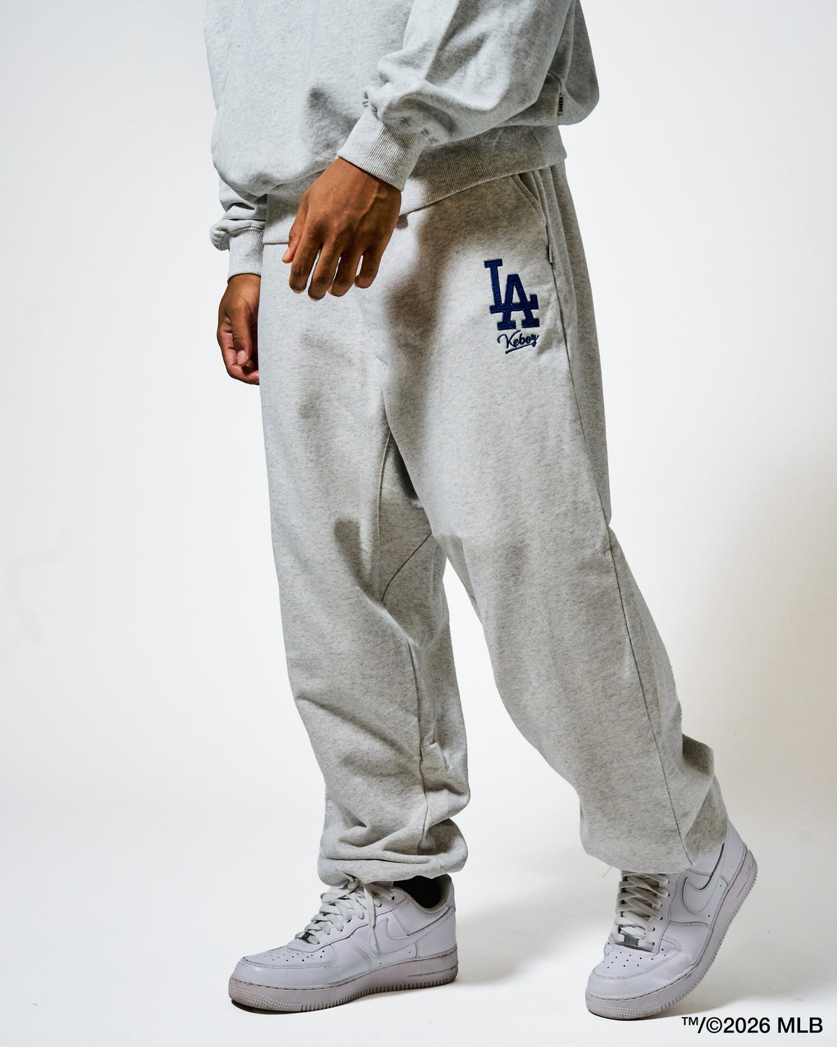 KEBOZ × MLB LOS ANGELES DODGERS LOGO SWEAT PANTS