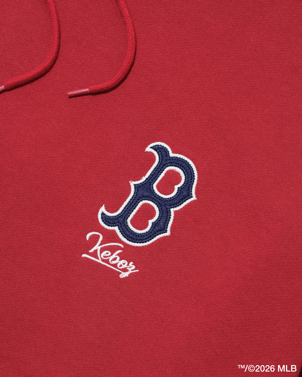 KEBOZ × MLB BOSTON RED SOX LOGO SWEAT HOODIE