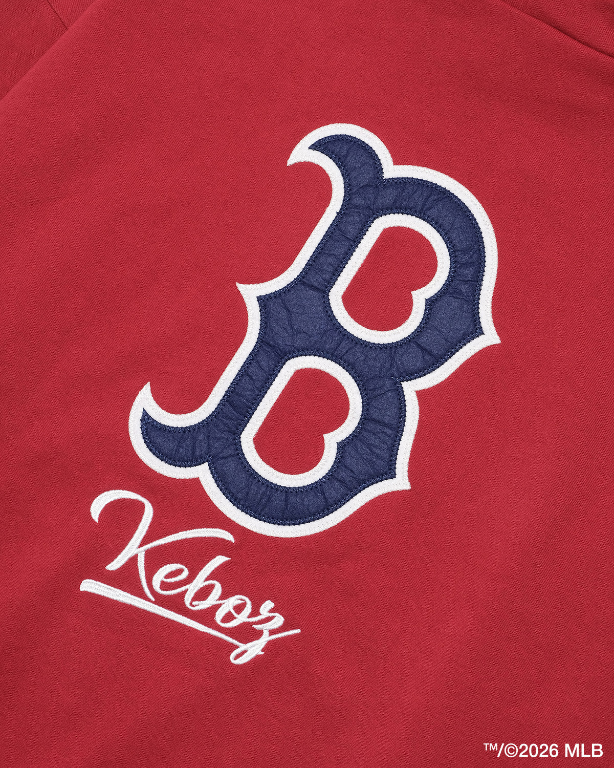 KEBOZ × MLB BOSTON RED SOX LOGO SWEAT HOODIE