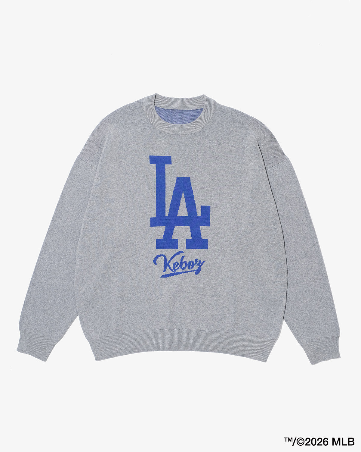KEBOZ × MLB LOS ANGELES DODGERS LOGO KNIT CREWNECK