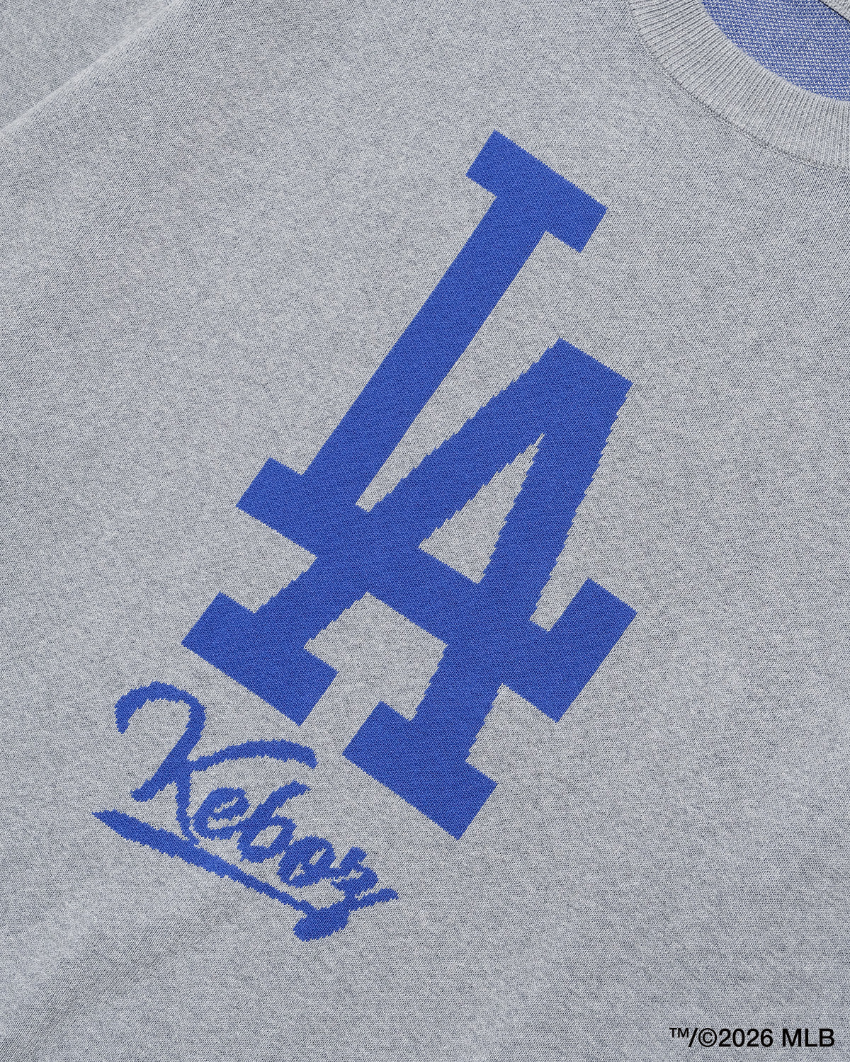 KEBOZ × MLB LOS ANGELES DODGERS LOGO KNIT CREWNECK