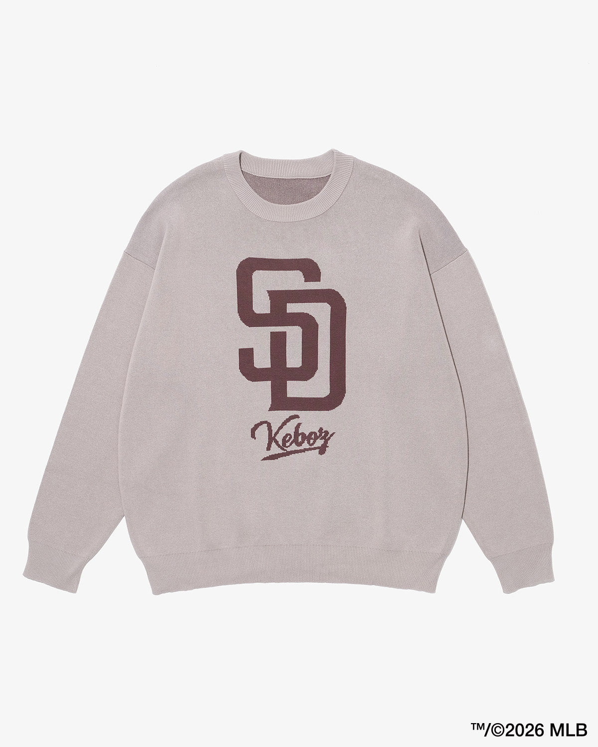 KEBOZ × MLB SAN DIEGO PADRES LOGO KNIT CREWNECK