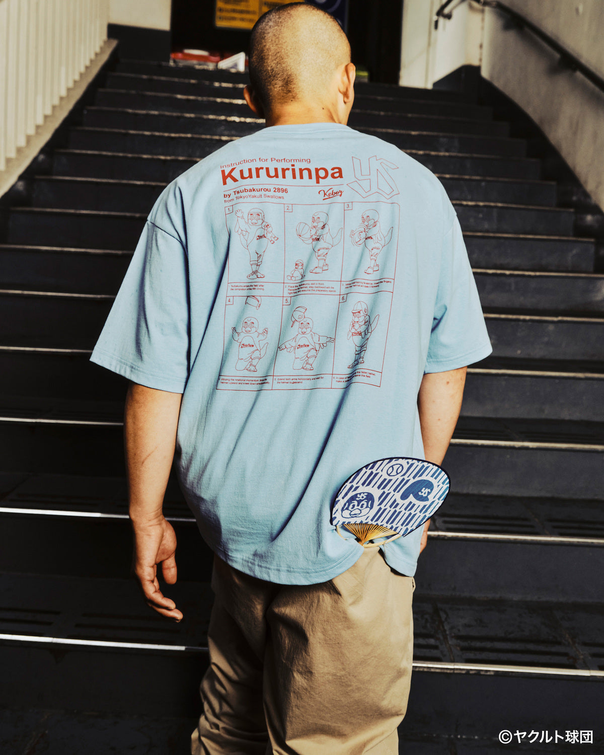SWALLOWS × KEBOZ Kururinpa S/S TEE