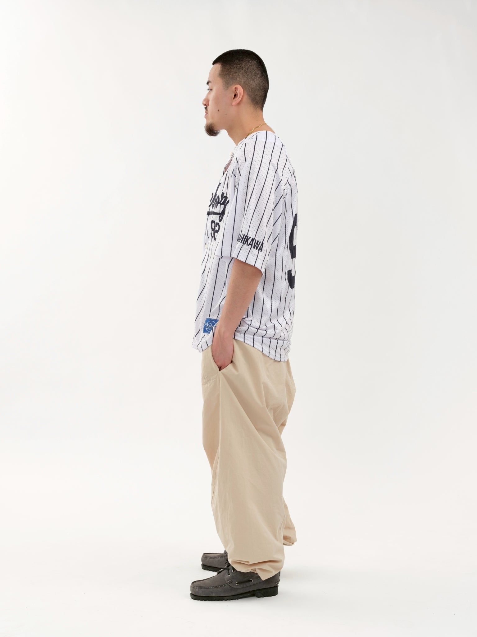 MESH STRIPE BASEBALL JERSEY