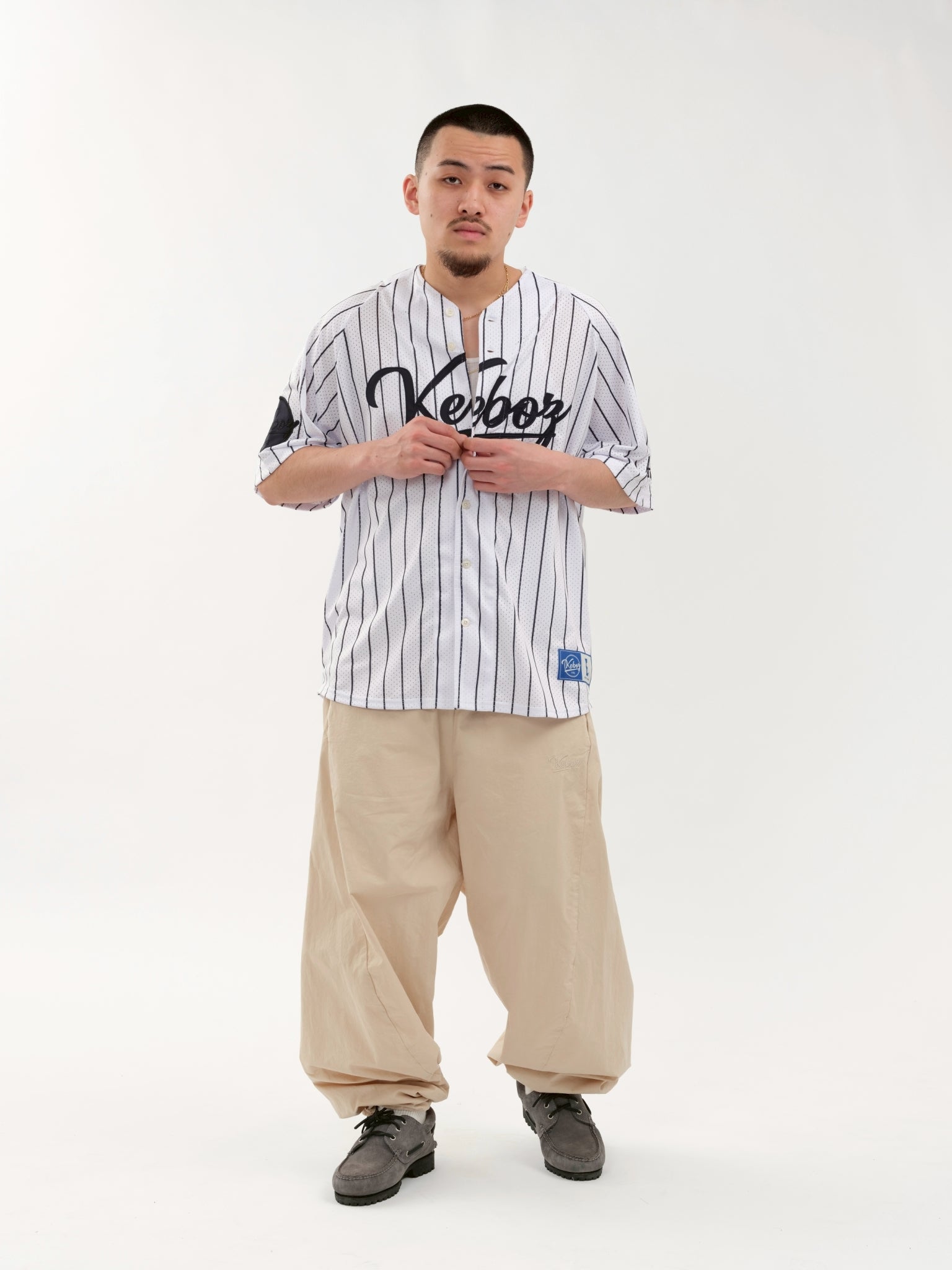 MESH STRIPE BASEBALL JERSEY