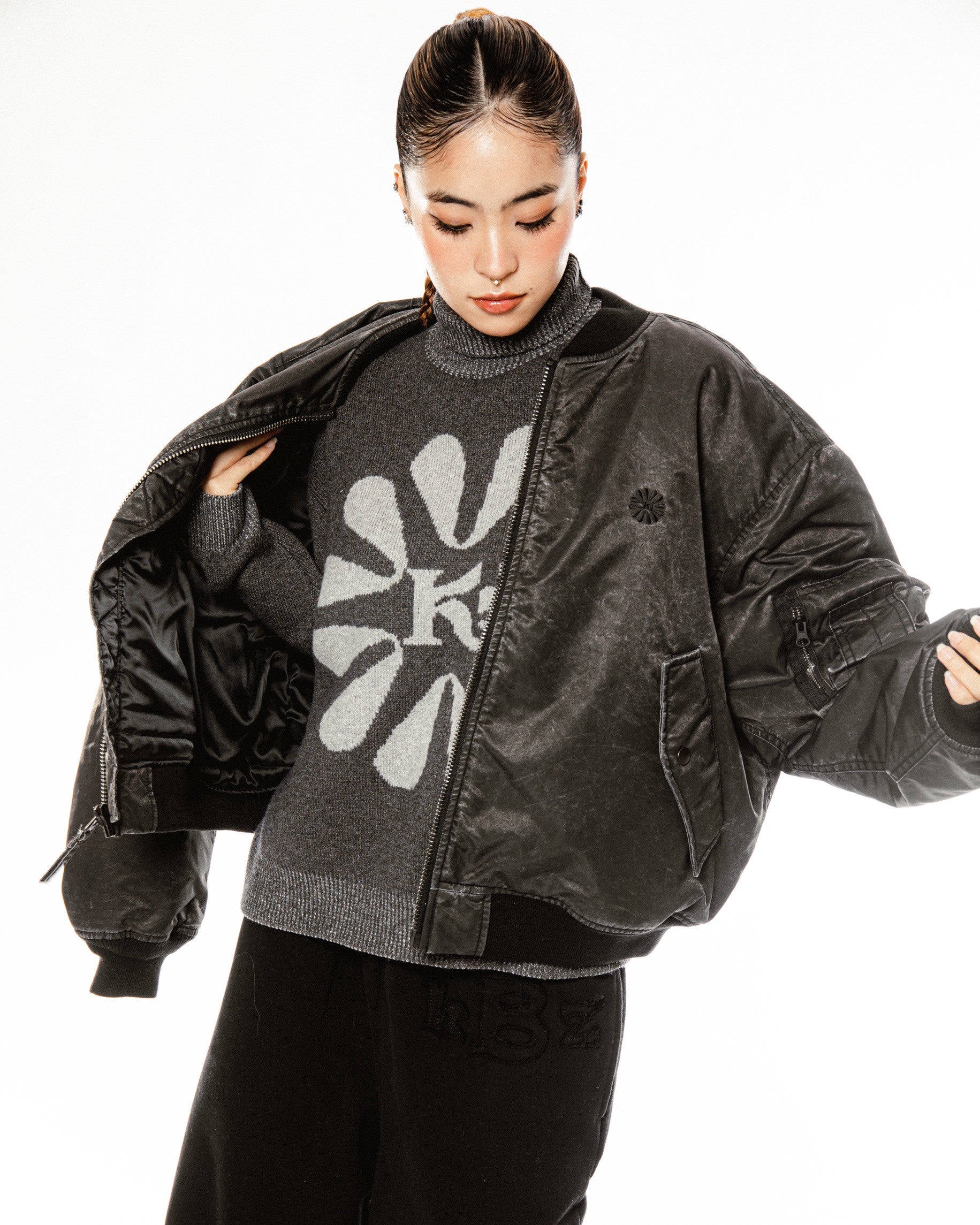 BABY WASHED SATIN MA-1