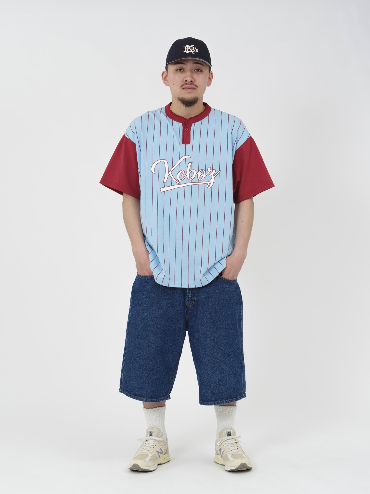 STRIPE HENLEY NECK S/S TEE