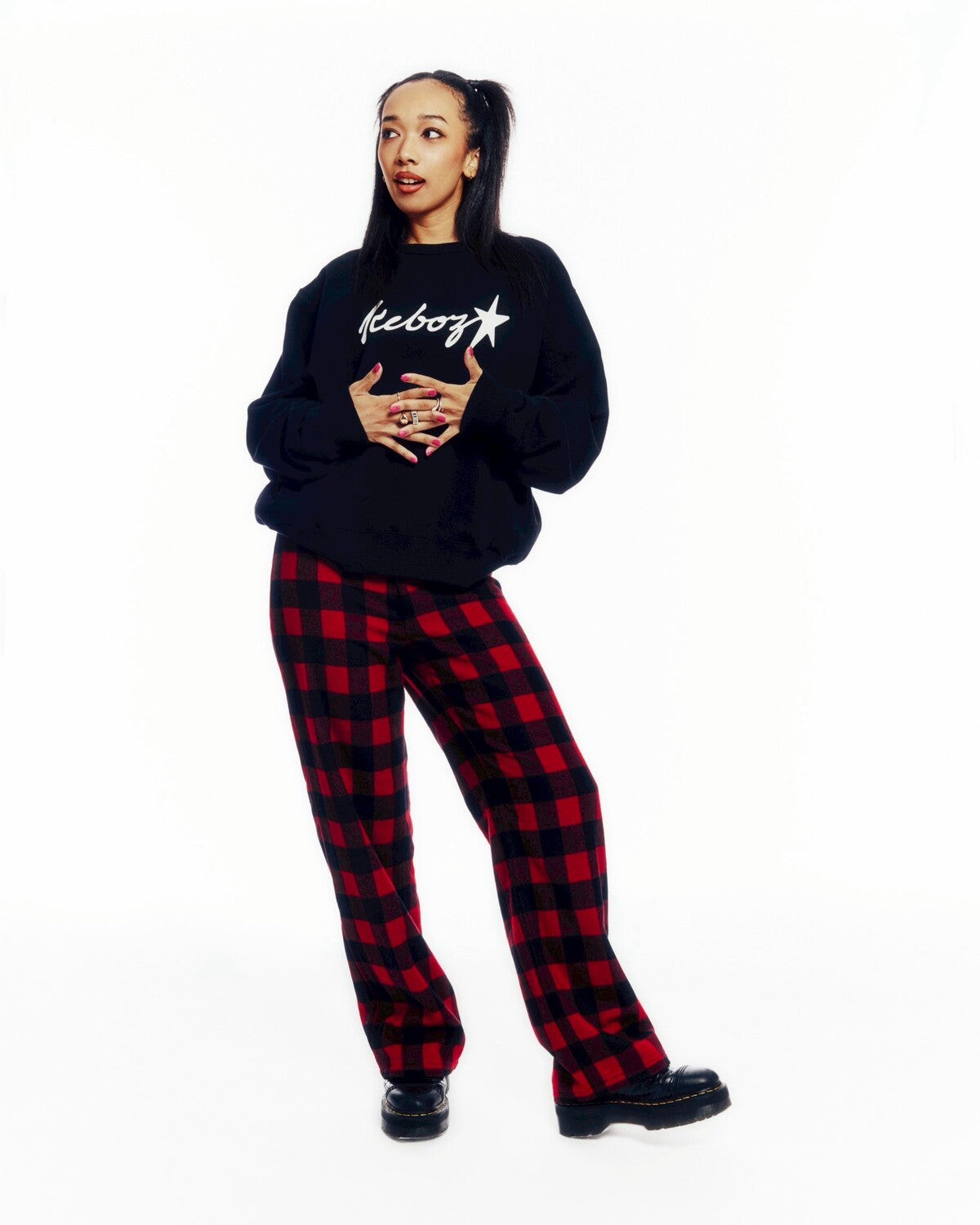 BLOCK CHECK PANTS