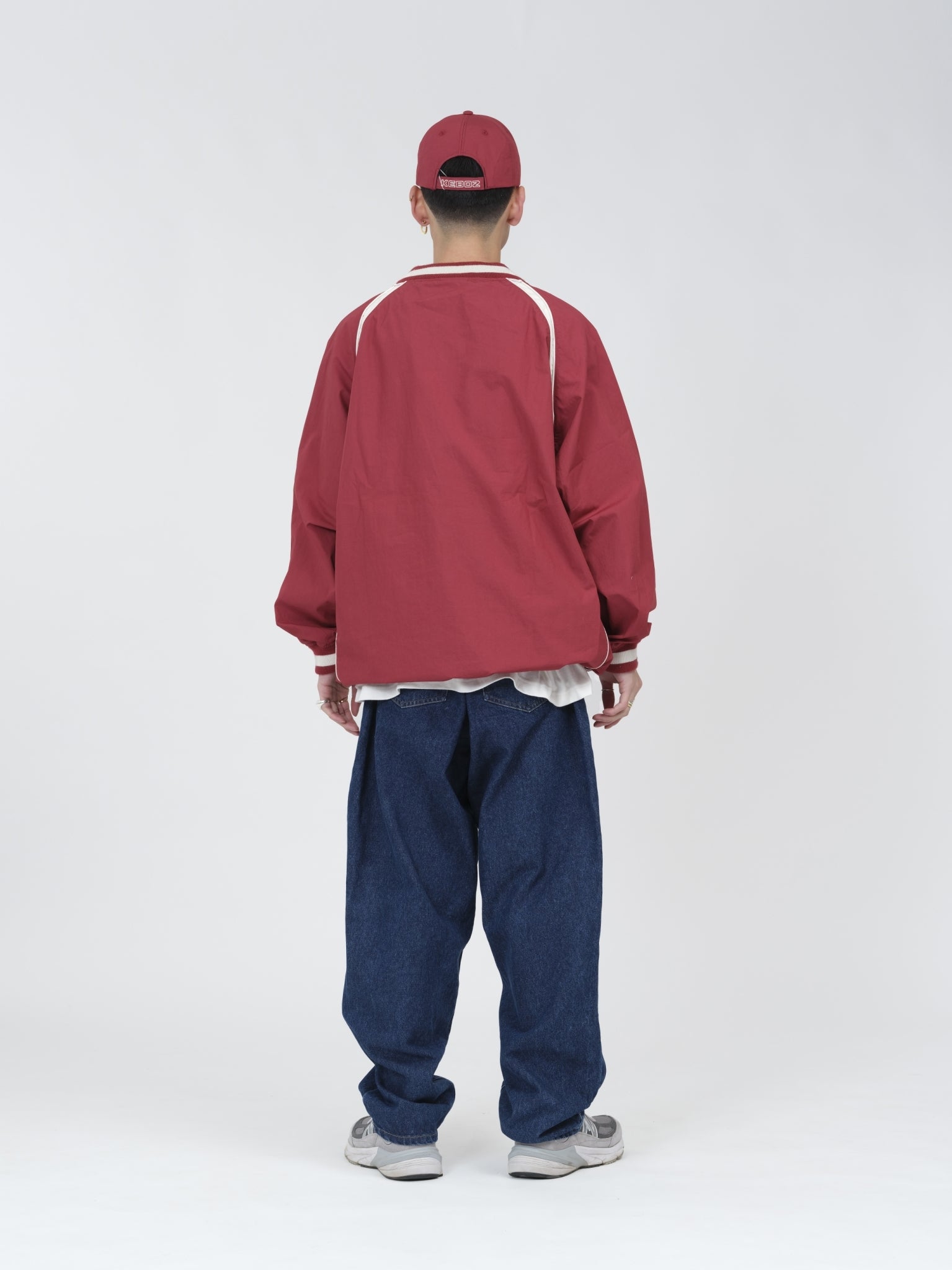 COTTON V NECK PULLOVER JACKET