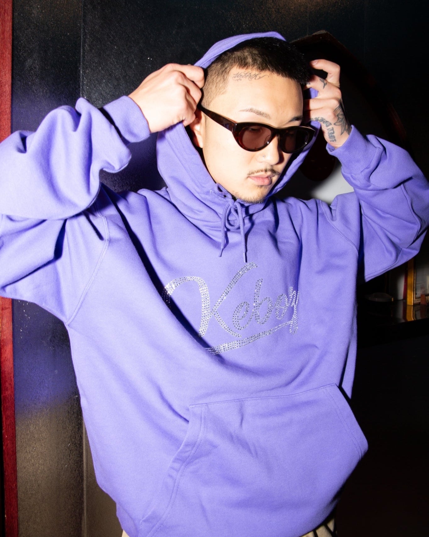 RHINESTONE SWEAT HOODIE