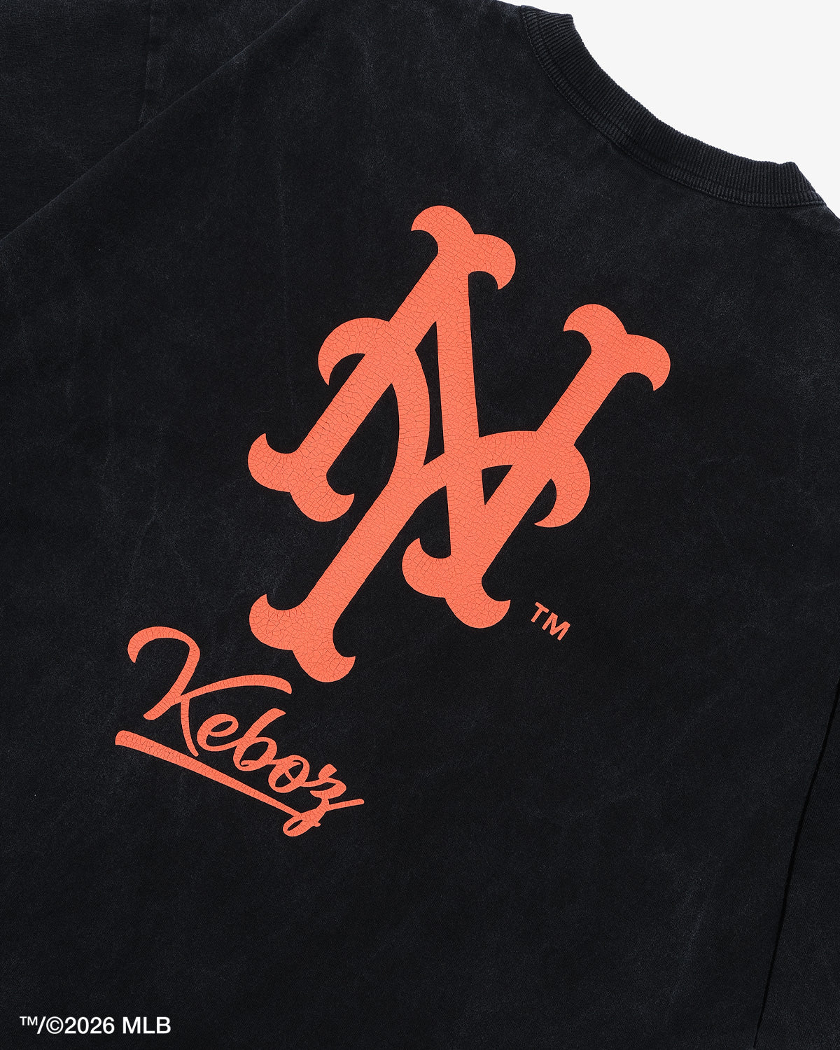 KEBOZ × MLB NEW YORK METS LOGO WASHED S/S TEE