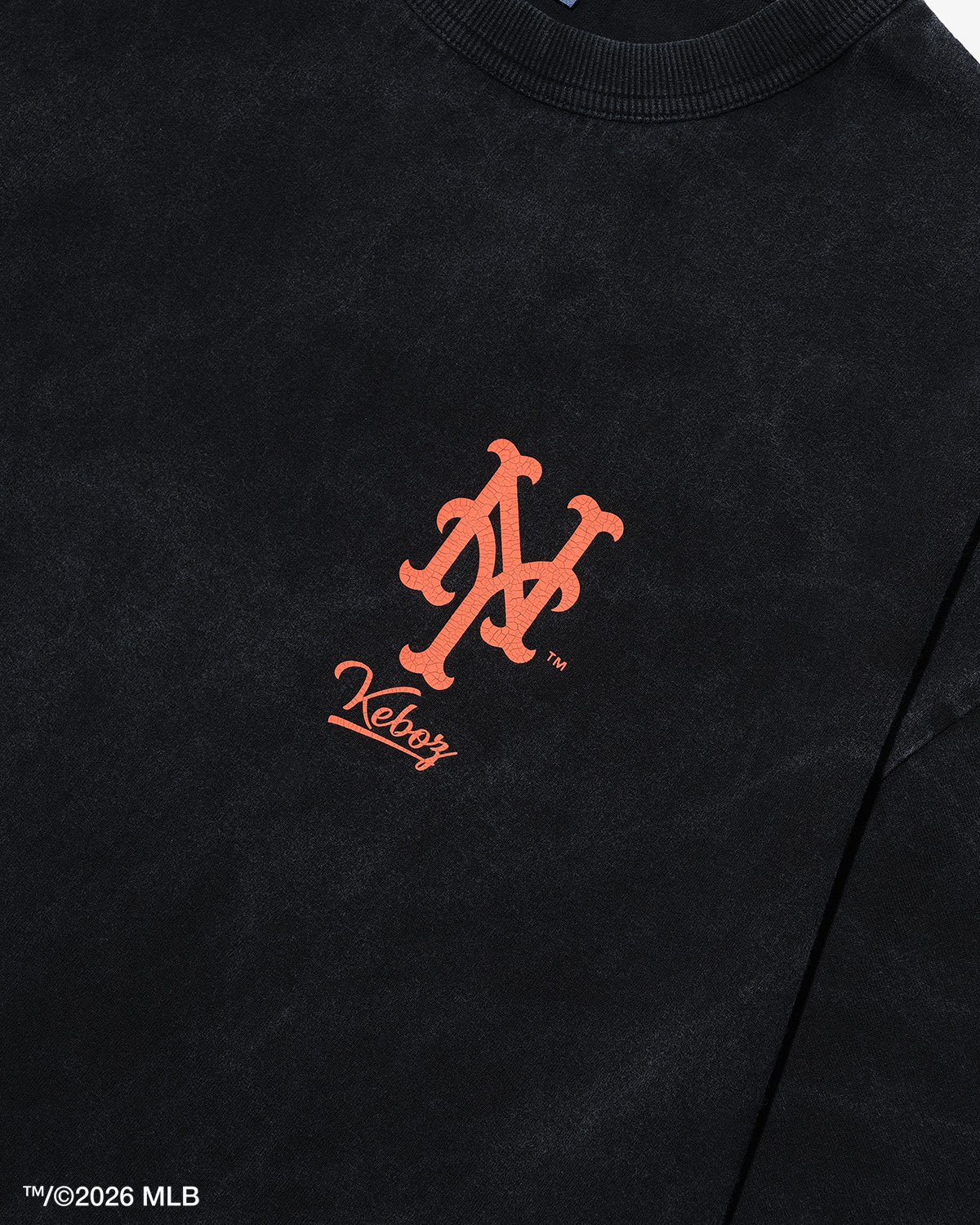 KEBOZ × MLB NEW YORK METS LOGO WASHED S/S TEE