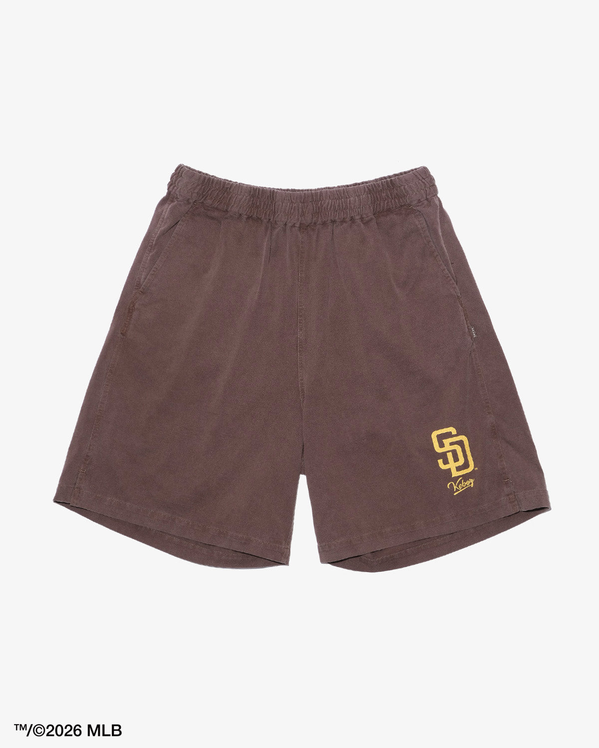 KEBOZ × MLB SAN DIEGO PADRES LOGO WASHED TENJIKU SHORTS