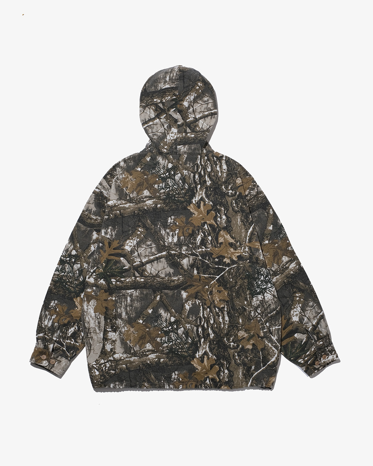 REAL TREE CAMO HALF ZIP HOODED SHIRT