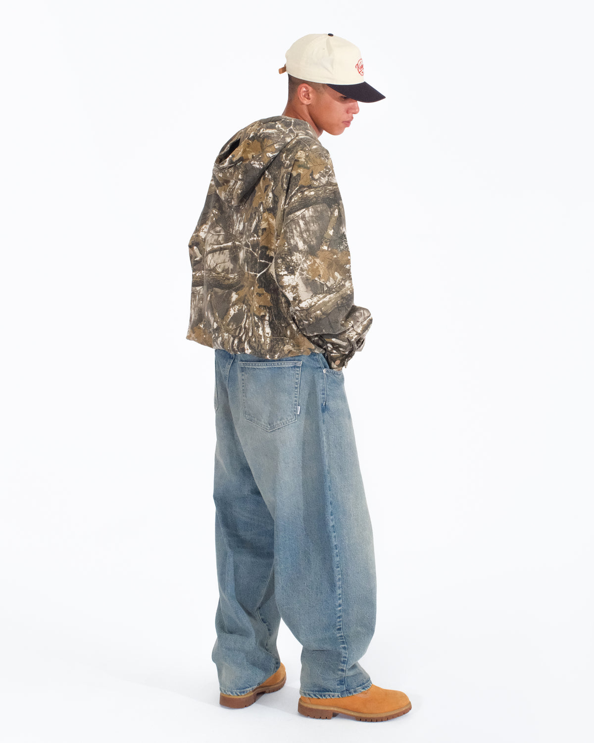 REAL TREE CAMO HALF ZIP HOODED SHIRT