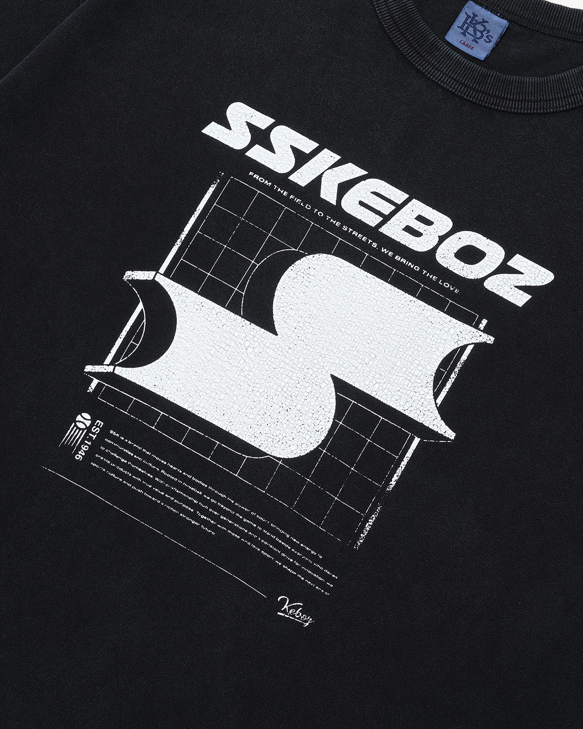 SSK × KEBOZ LOGO WASHED S/S TEE