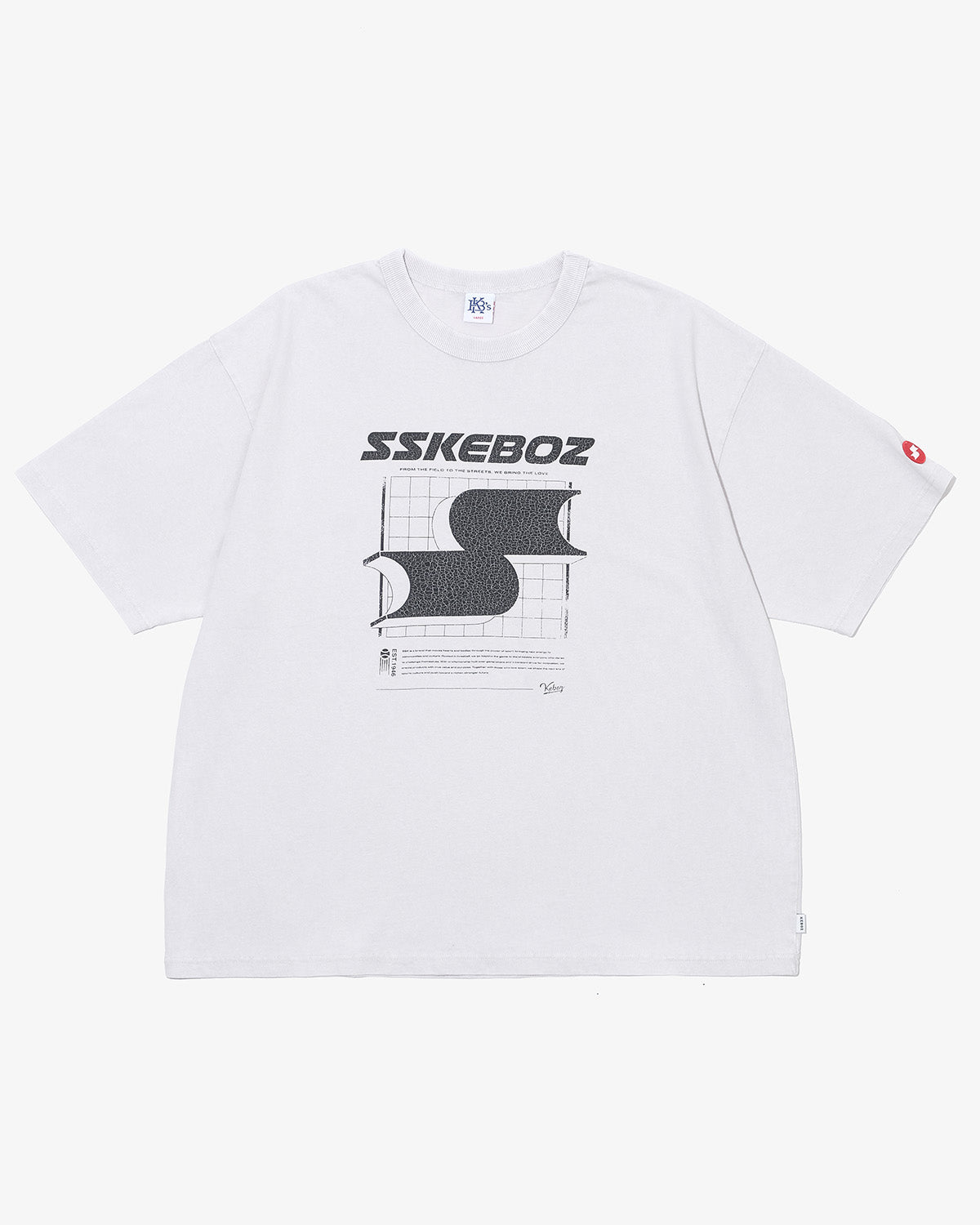 SSK × KEBOZ LOGO WASHED S/S TEE