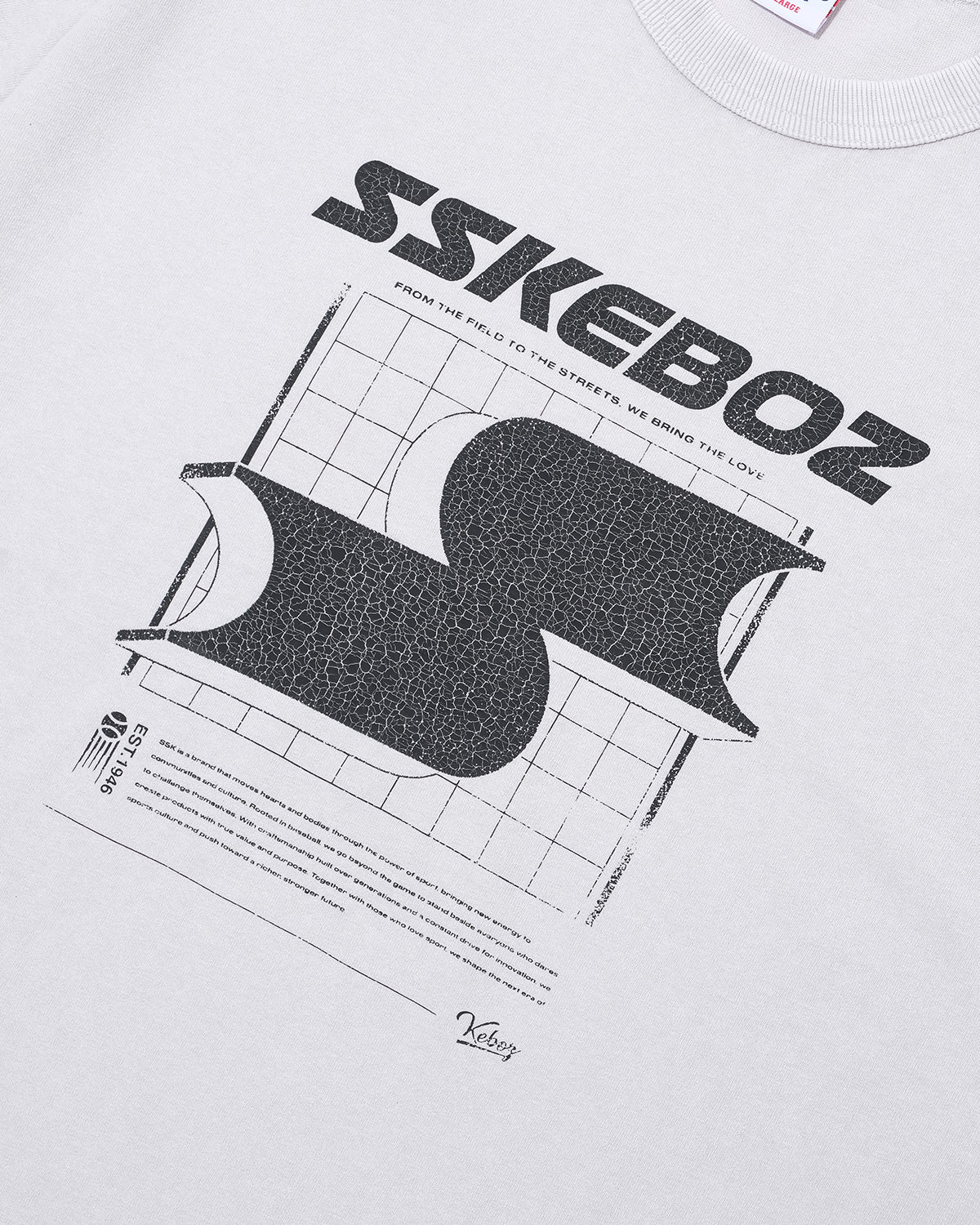 SSK × KEBOZ LOGO WASHED S/S TEE