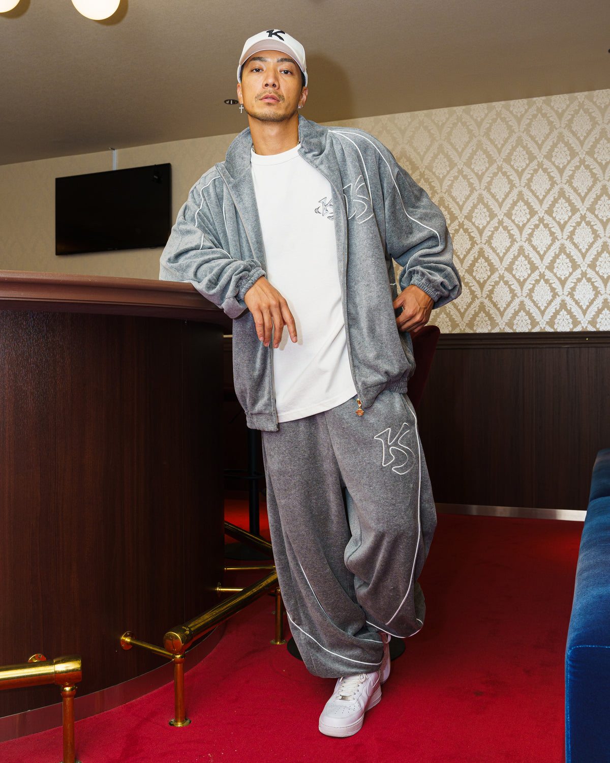 SWAY × KEBOZ VELOUR TRACK PANTS