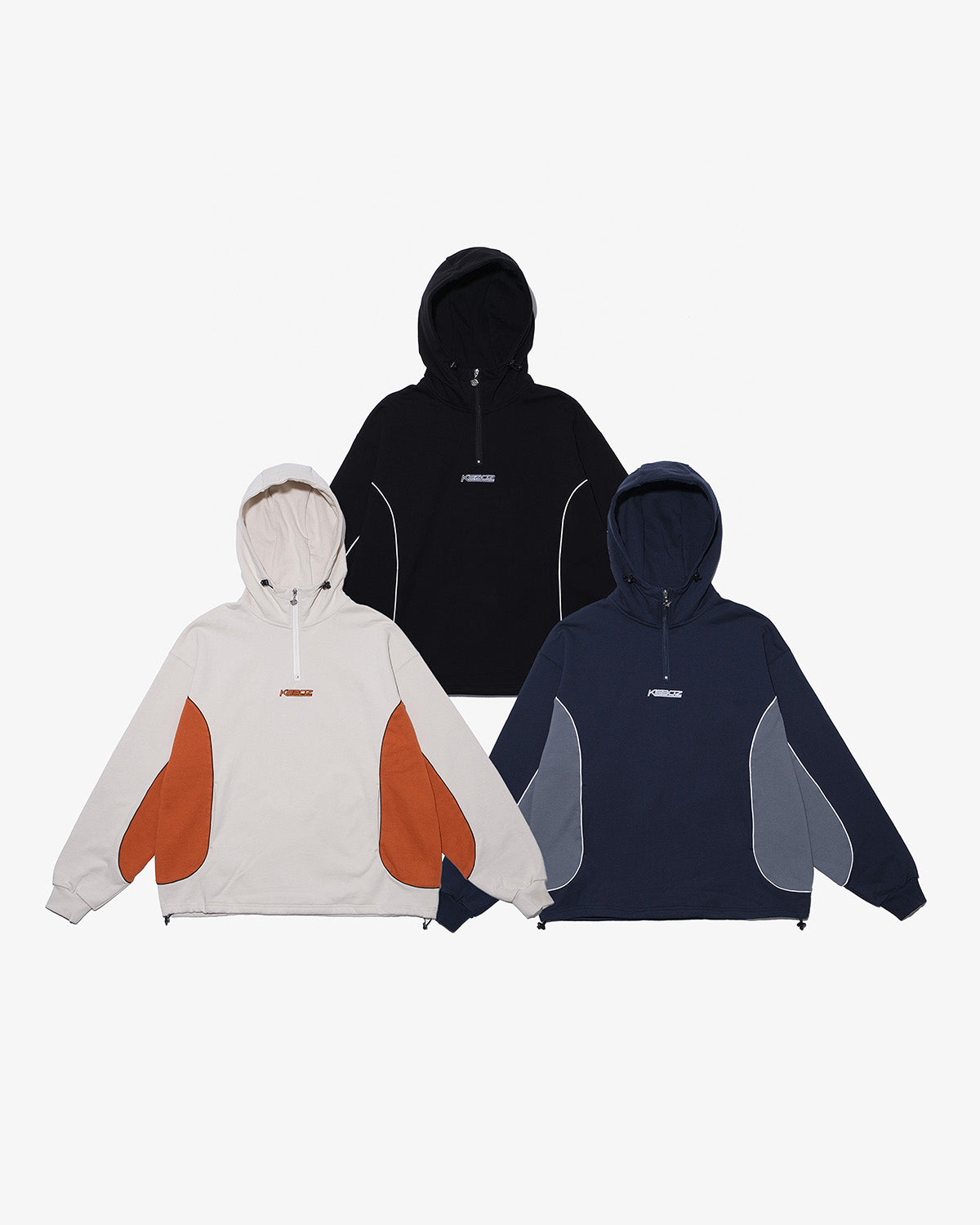 WK SWEAT HALF ZIP HOODIE