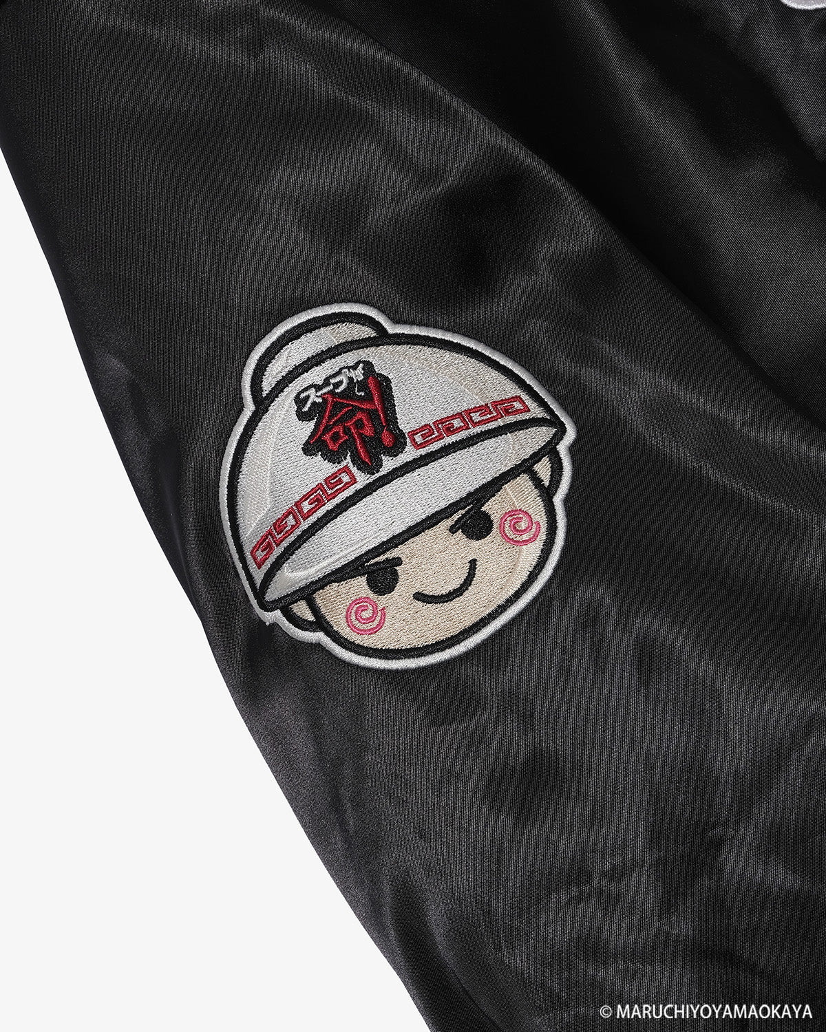 山岡家 × KEBOZ SATIN VARSITY JACKET
