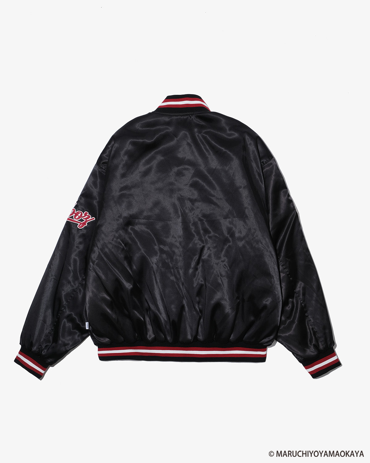 山岡家 × KEBOZ SATIN VARSITY JACKET