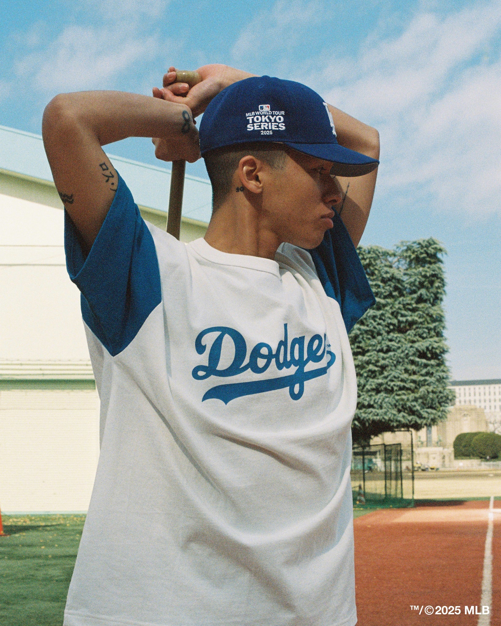 KEBOZ × MLB TOKYO SERIES LOS ANGELES DODGERS 2TONE S/S TEE