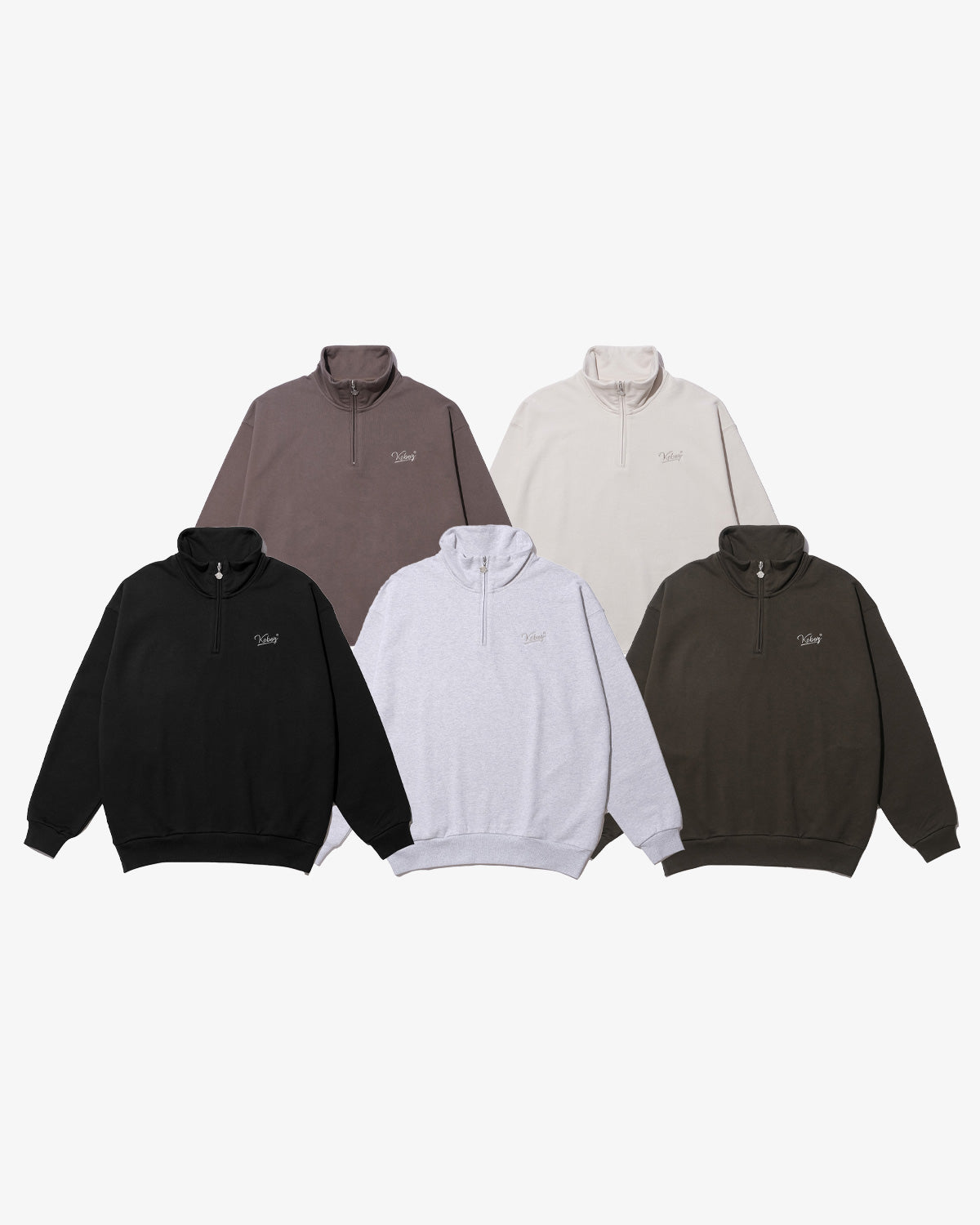 BB LOGO HALF ZIP SWEAT PULLOVER