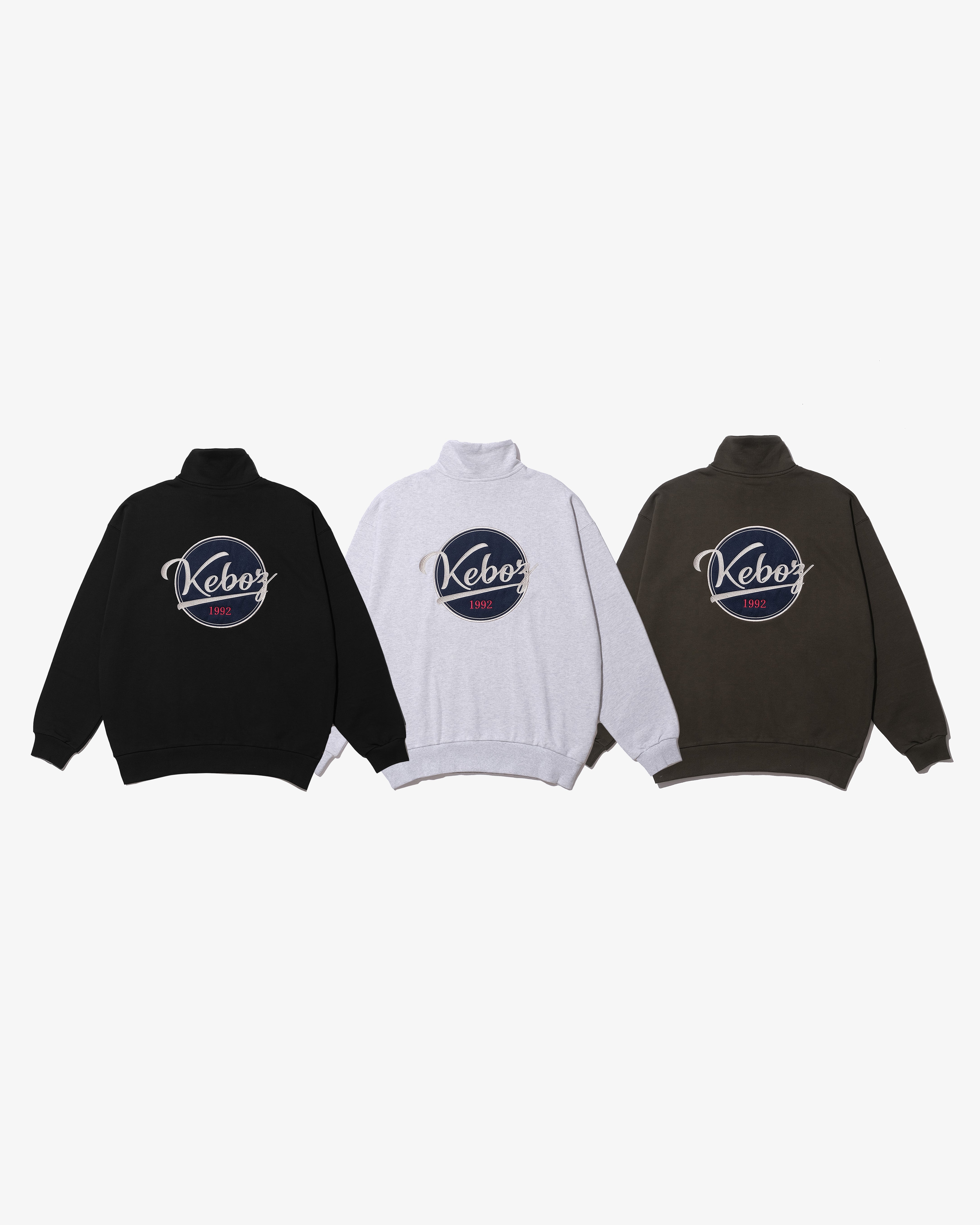 BB LOGO HALF ZIP SWEAT PULLOVER