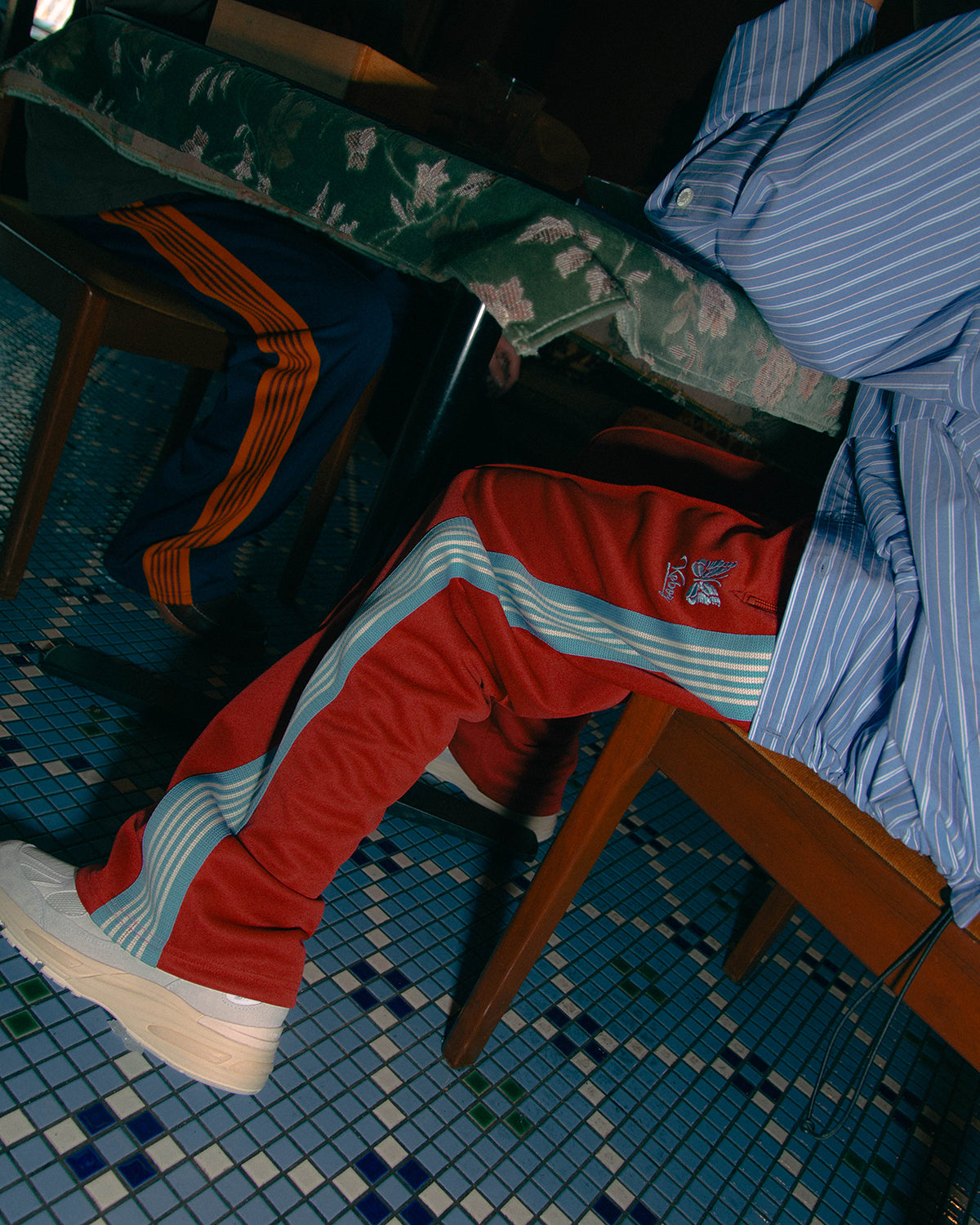 NEEDLES × KEBOZ TRACK PANTS REGULAR FIT