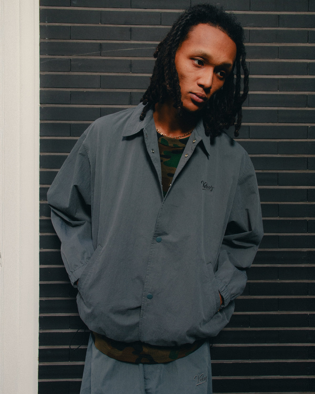 WASHED N/C COACH JACKET