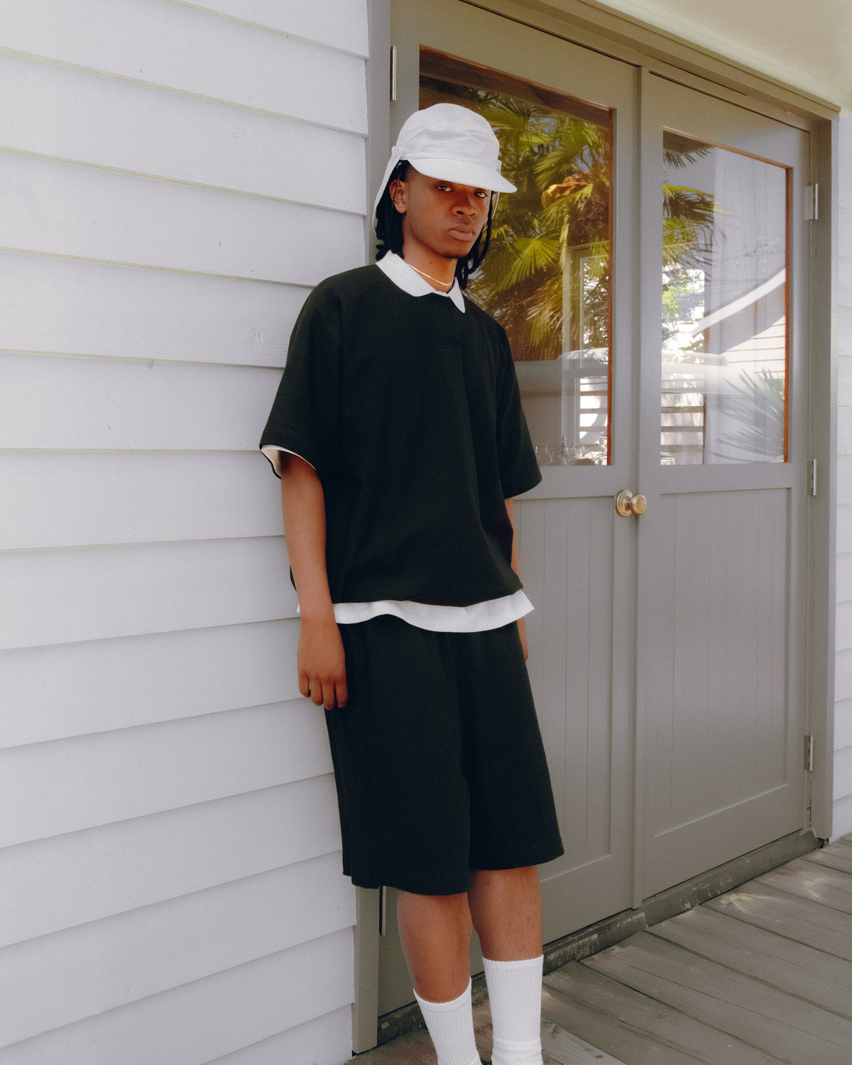 COTTON MESH SHORTS