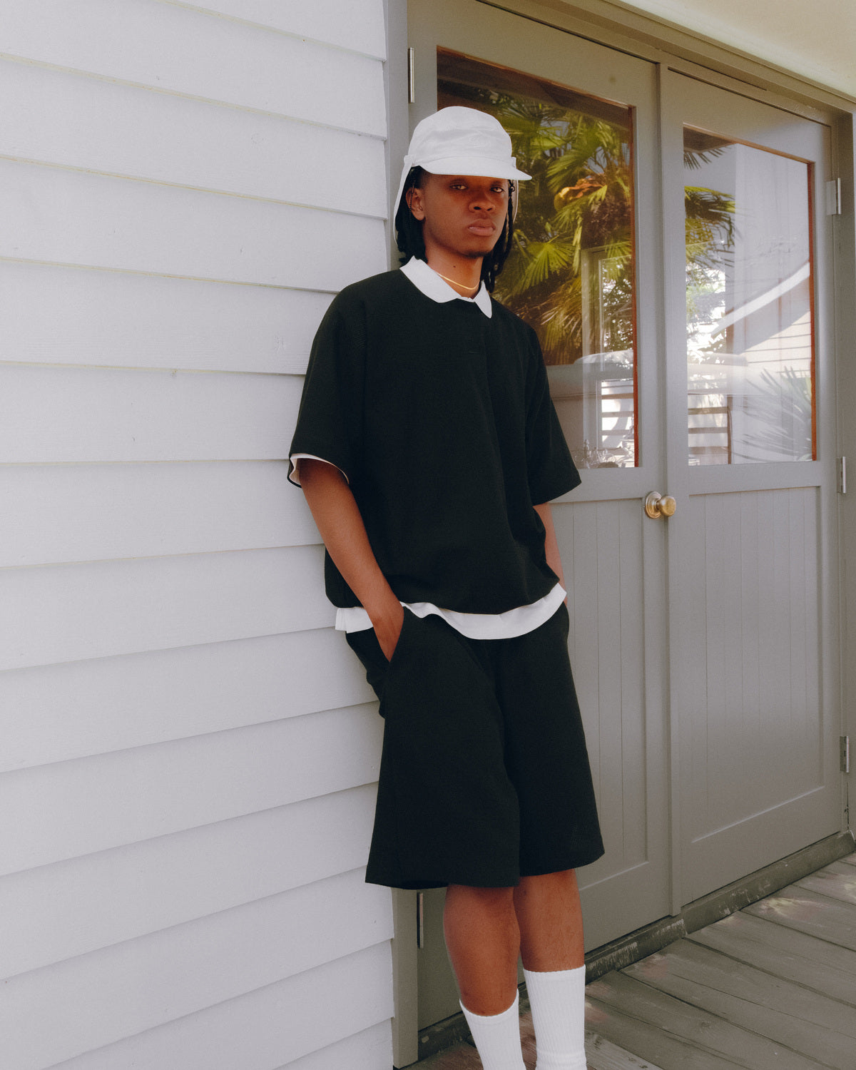 COTTON MESH SHORTS