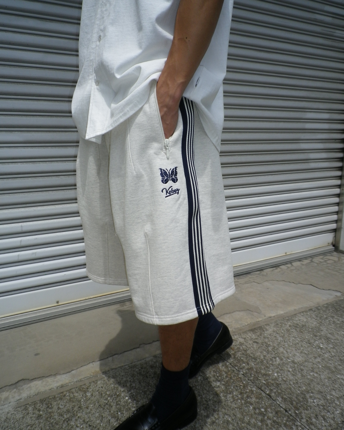 NEEDLES × KEBOZ H.D. SWEAT TRACK SHORT