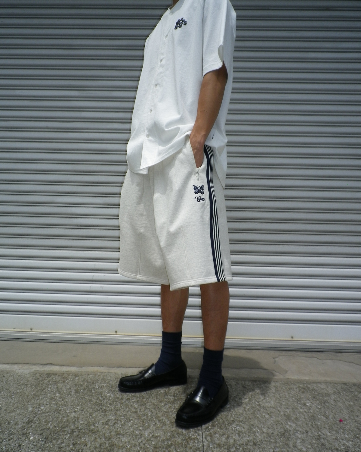 NEEDLES × KEBOZ H.D. SWEAT TRACK SHORT