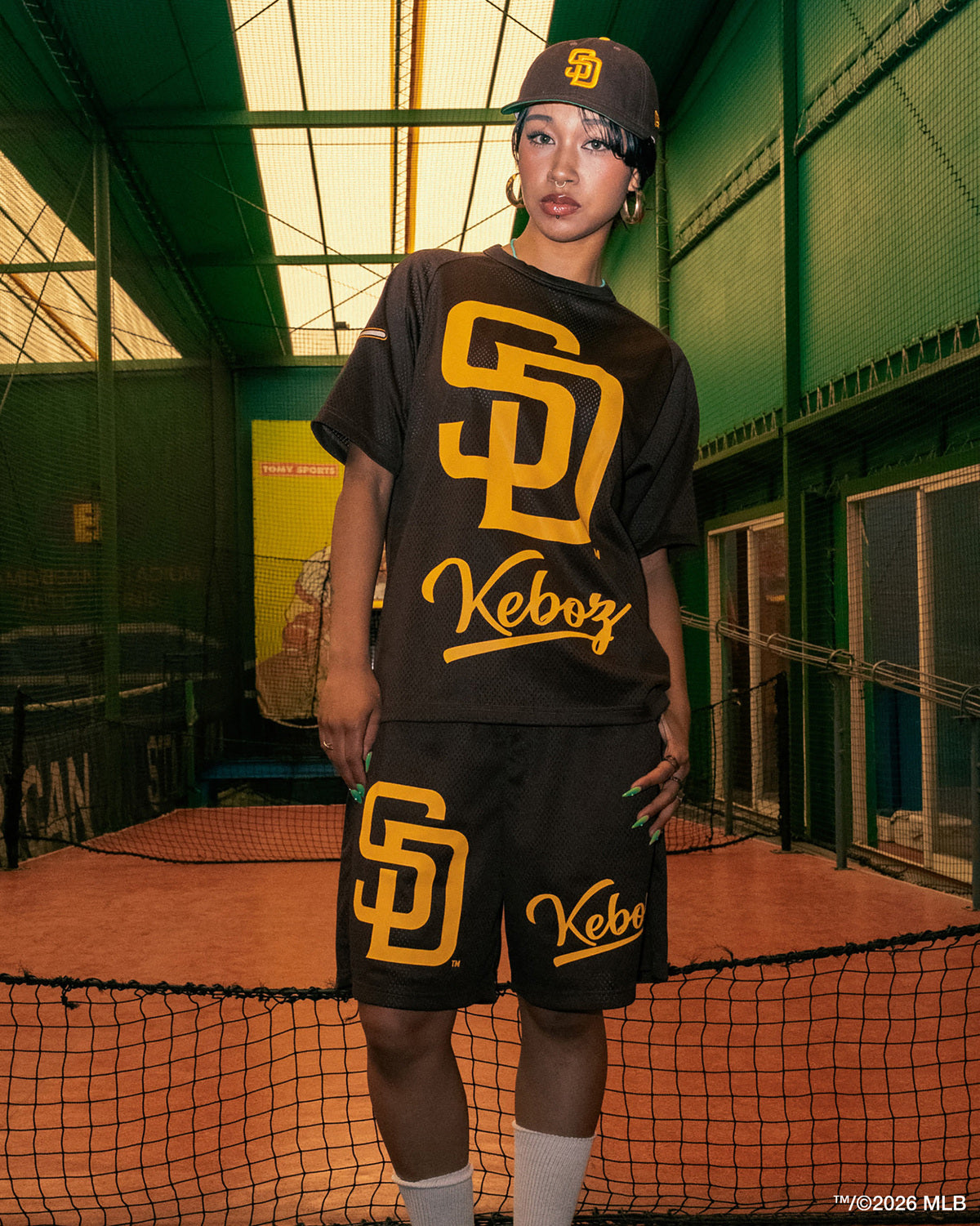 KEBOZ × MLB SAN DIEGO PADRES MESH SHORTS