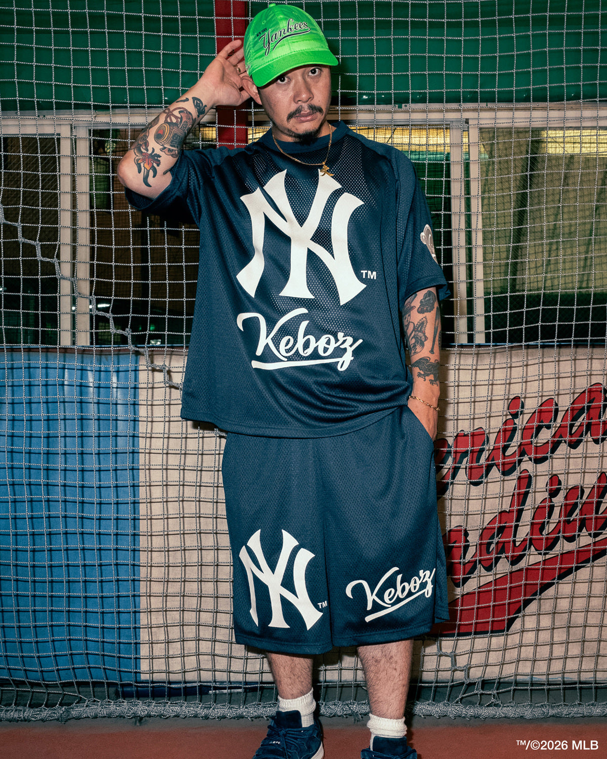 KEBOZ × MLB NEW YORK YANKEES MESH TEE