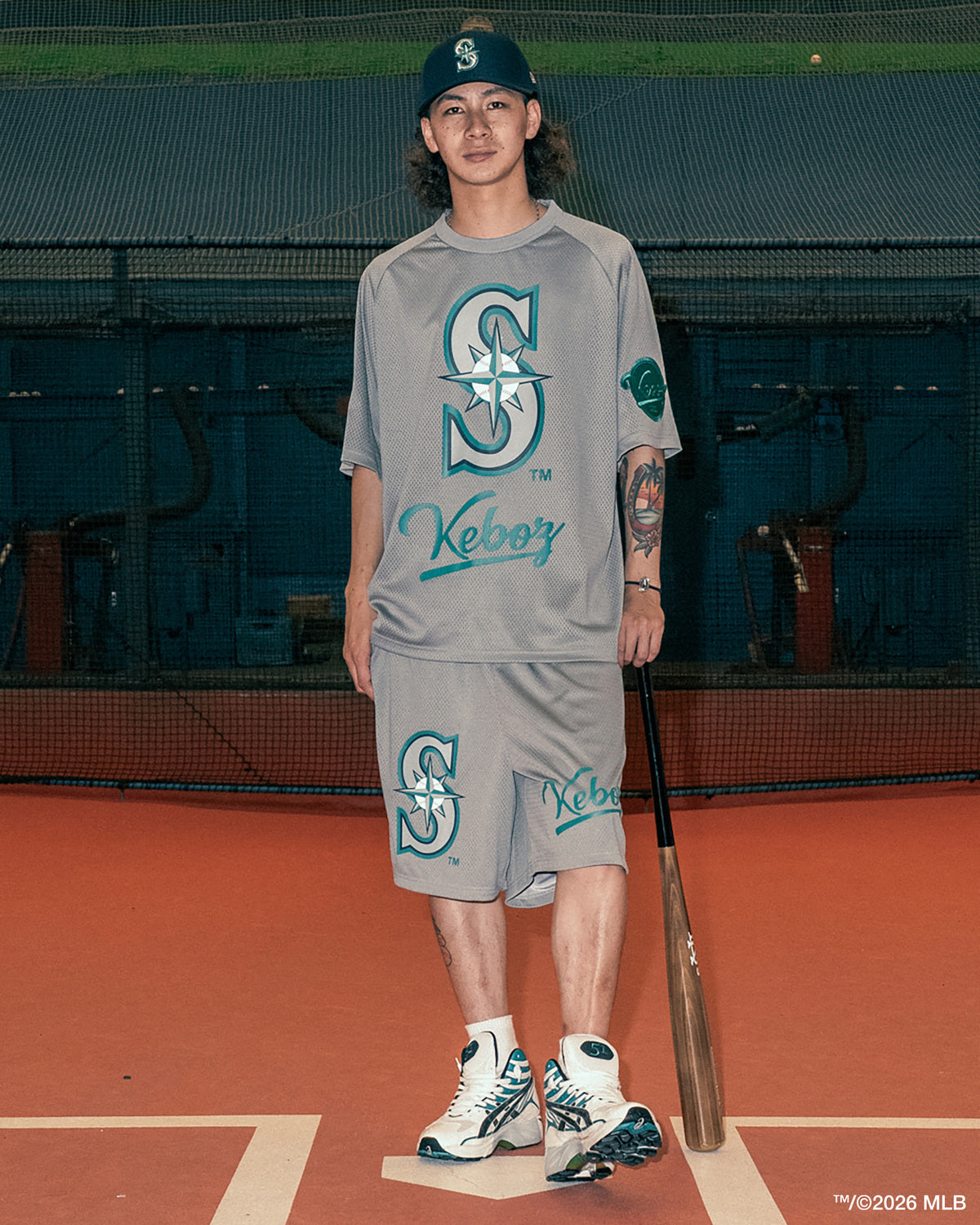 KEBOZ × MLB SEATTLE MARINERS MESH TEE