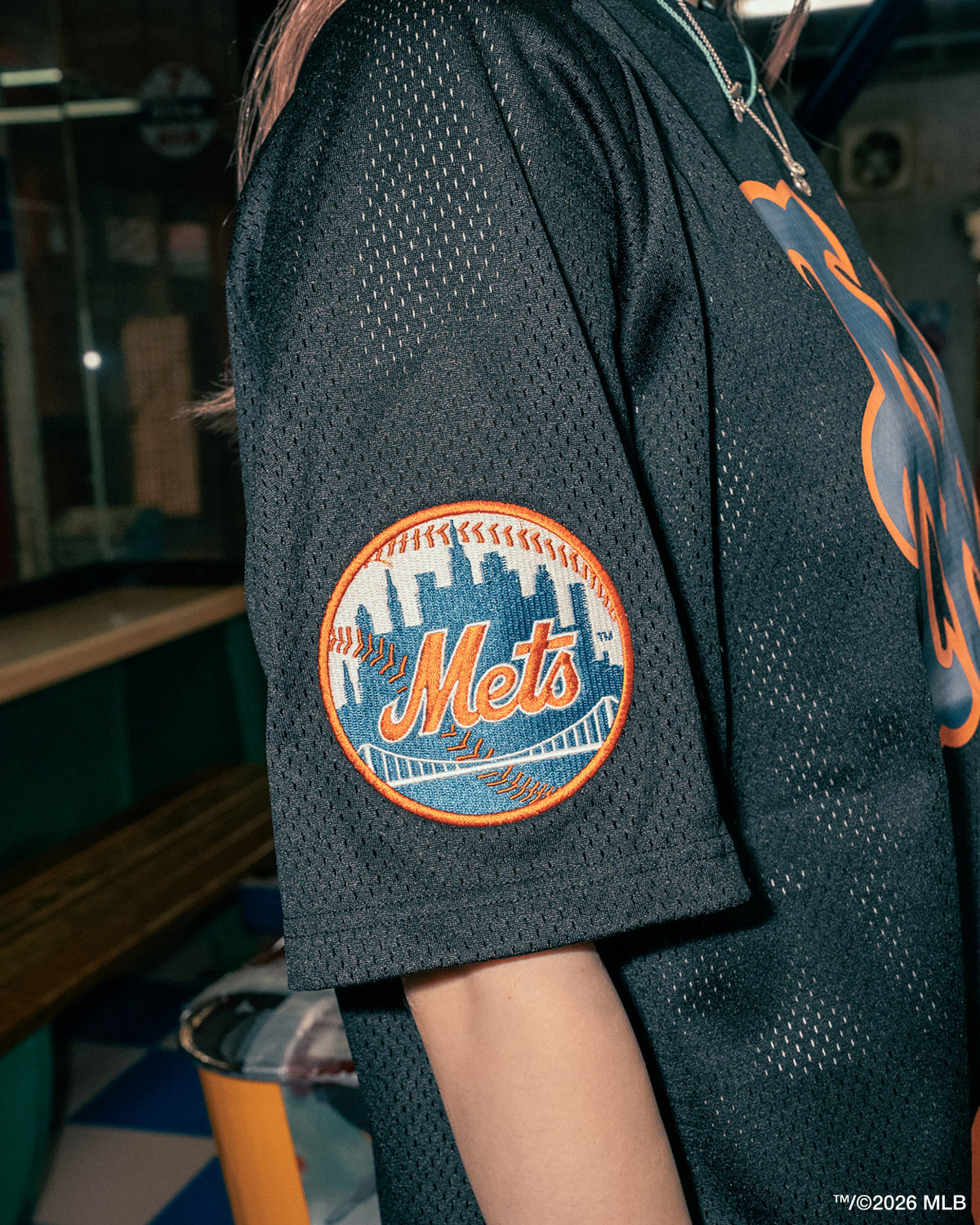 KEBOZ × MLB NEW YORK METS MESH TEE