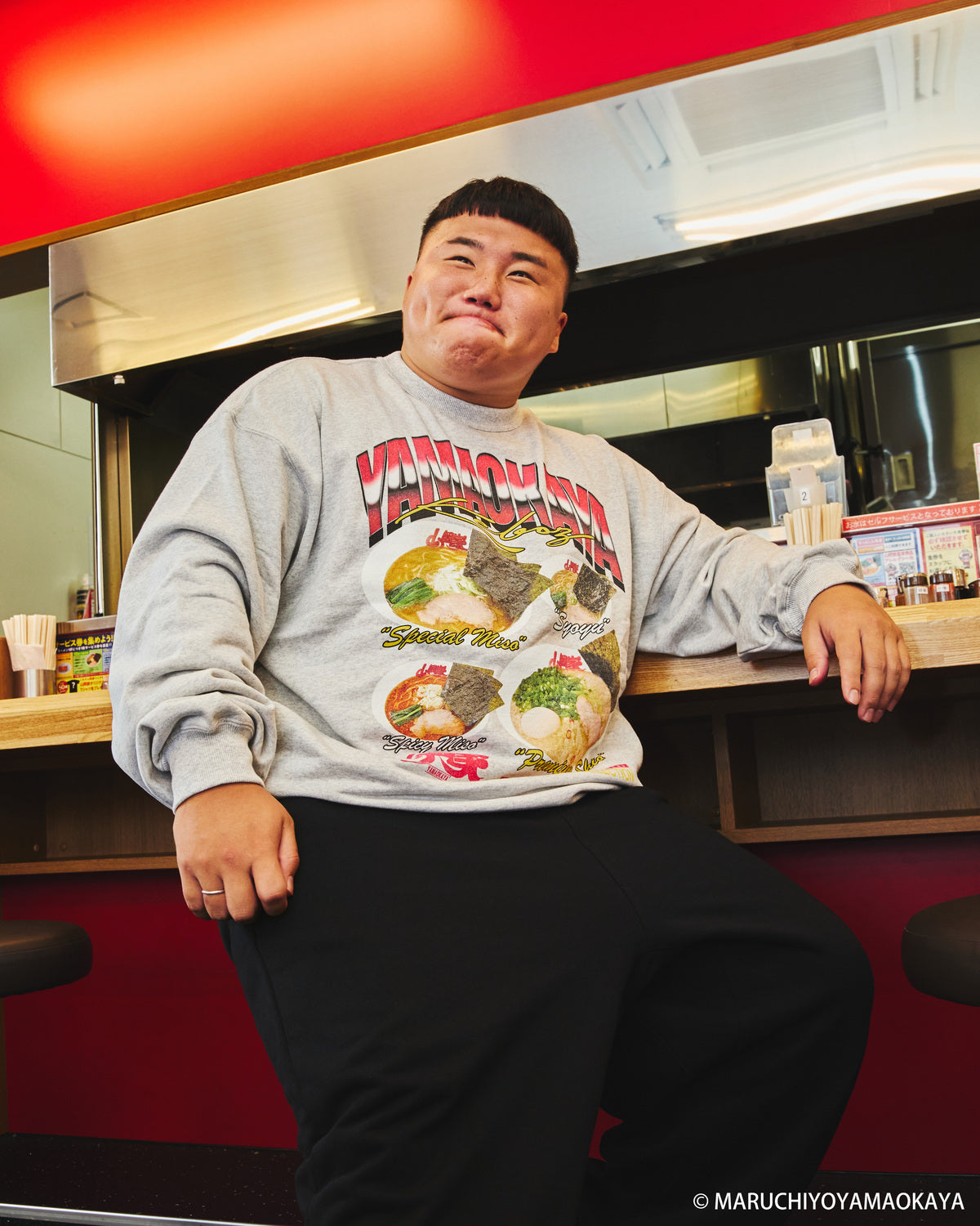山岡家 × KEBOZ MENU SWEAT CREWNECK