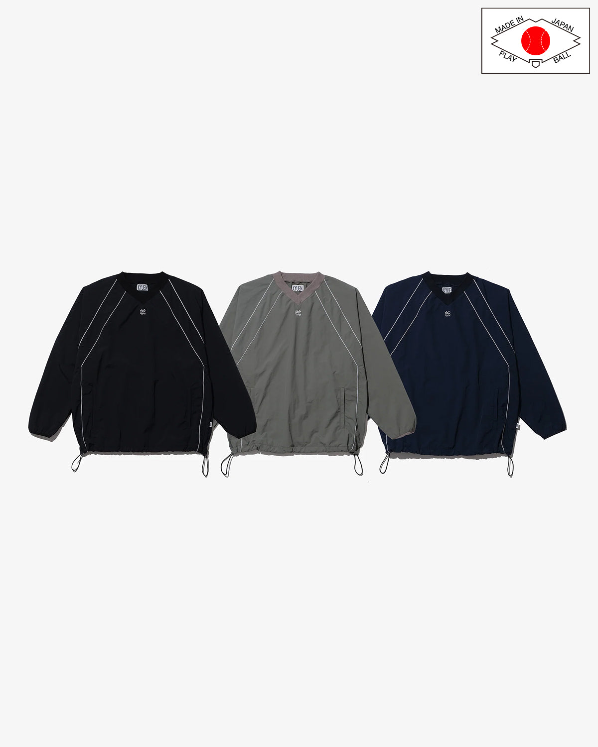 NYLON V-NECK PULLOVER JACKET
