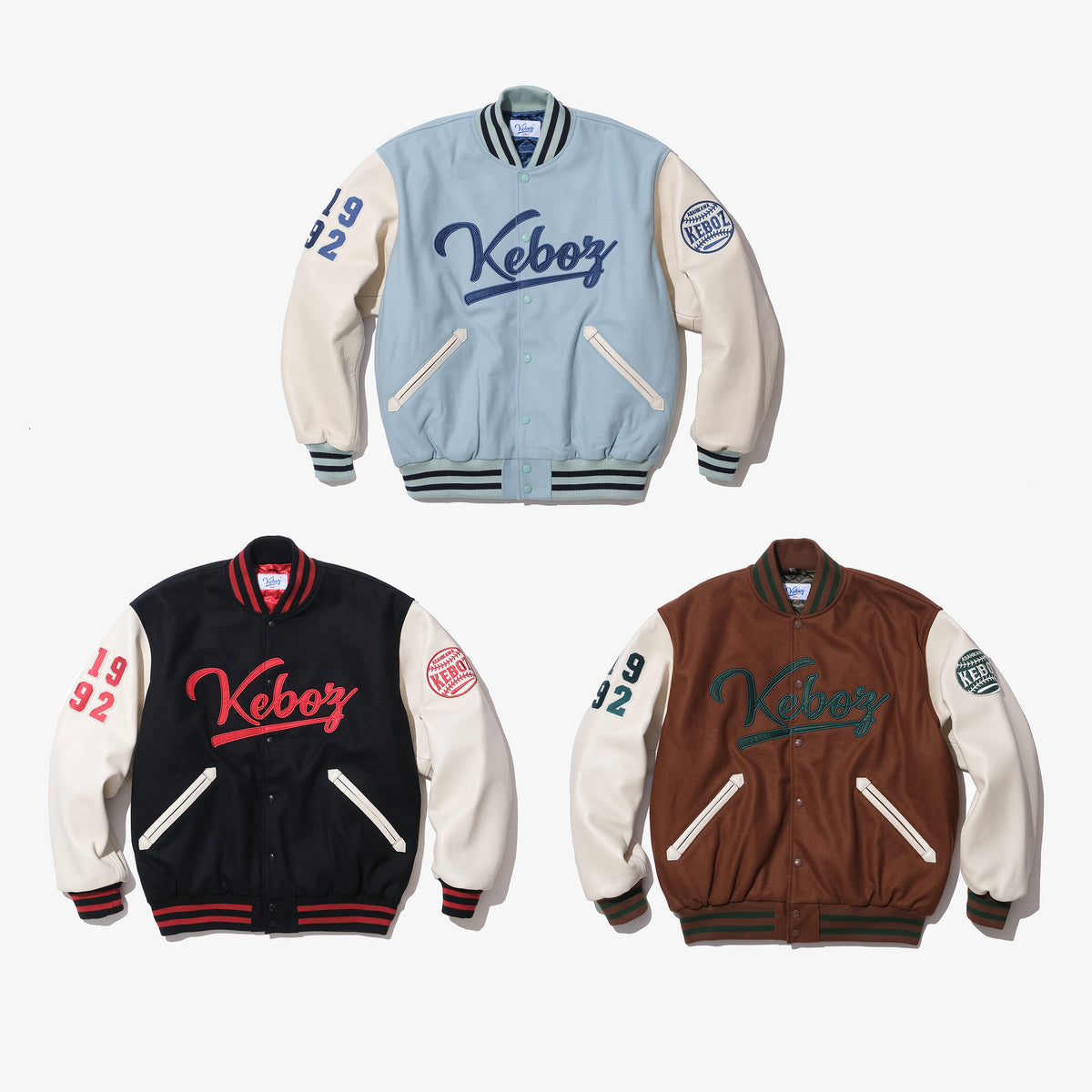 MELTON & LEATHER VARSITY JACKET
