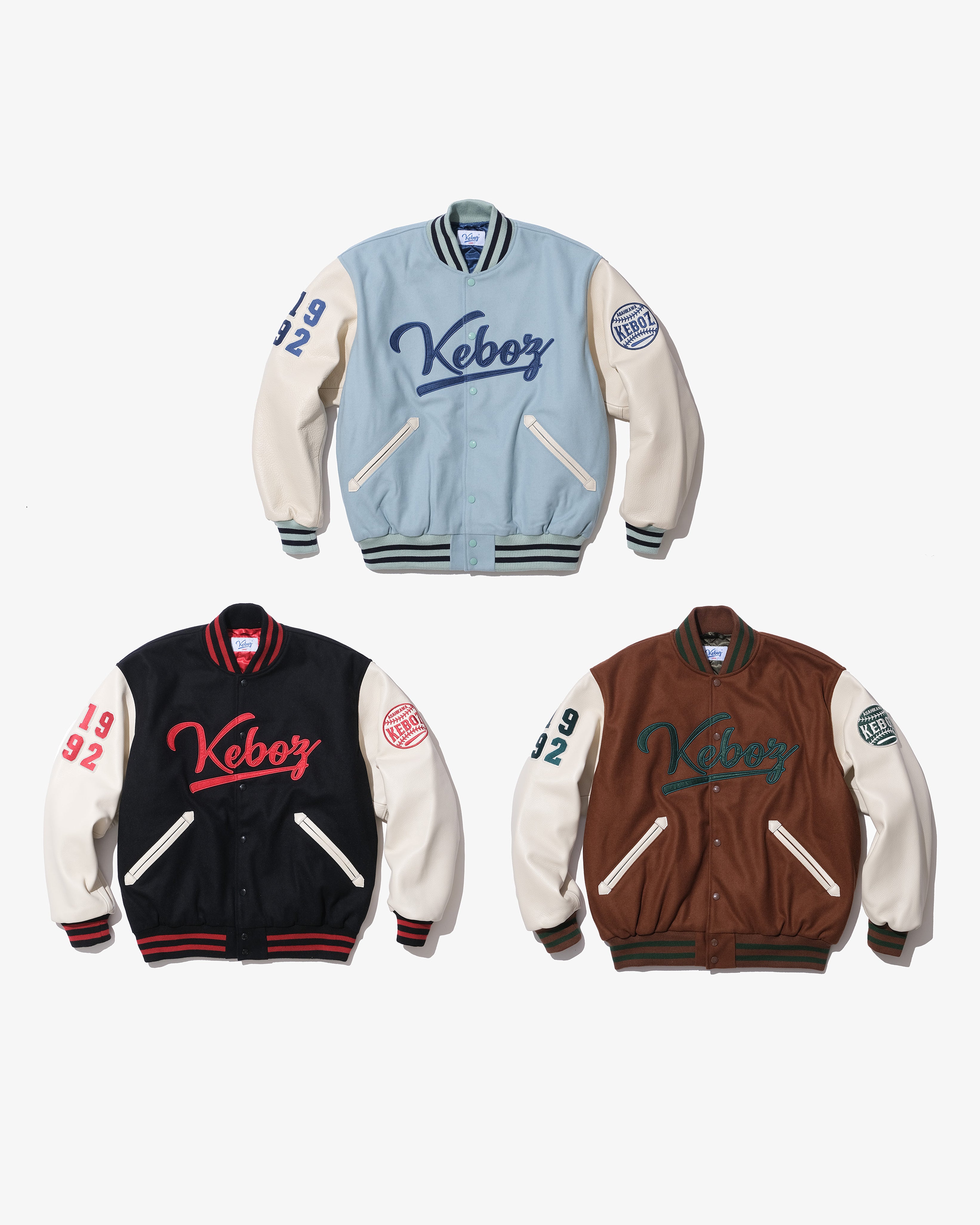 MELTON & LEATHER VARSITY JACKET