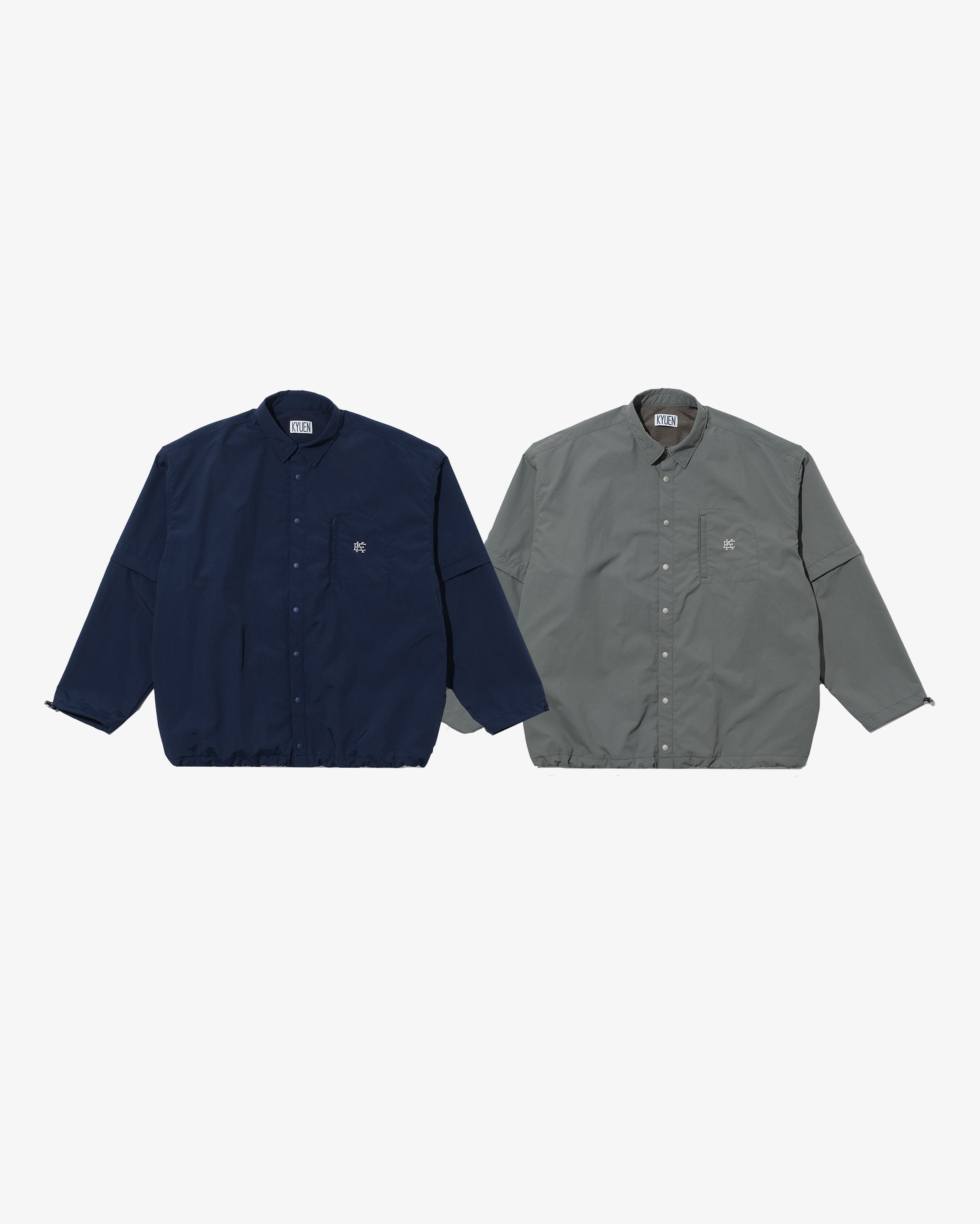 NYLON CONVERTIBLE COACH SHIRT JACKET