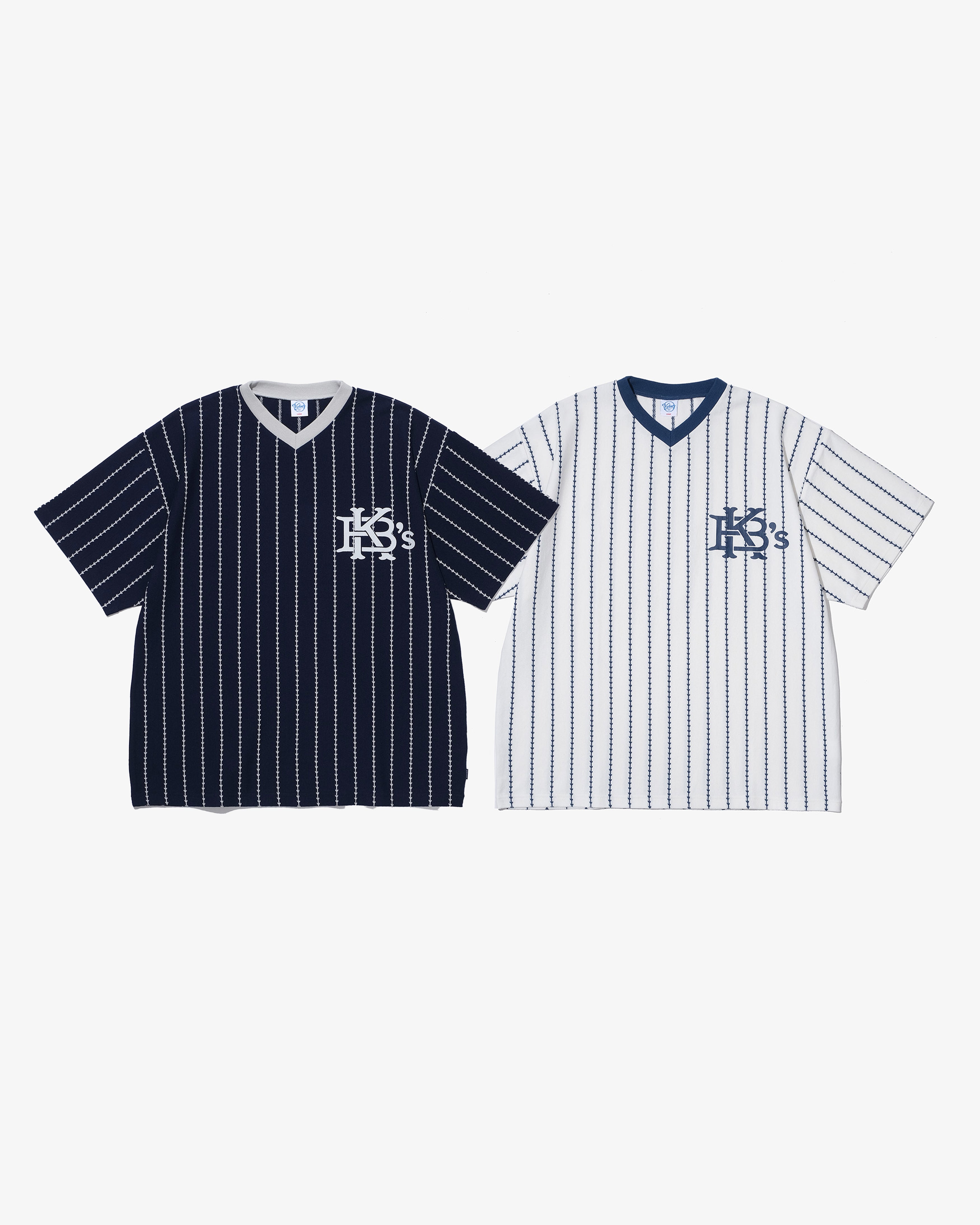 EFG STRIPE V NECK S/S TEE