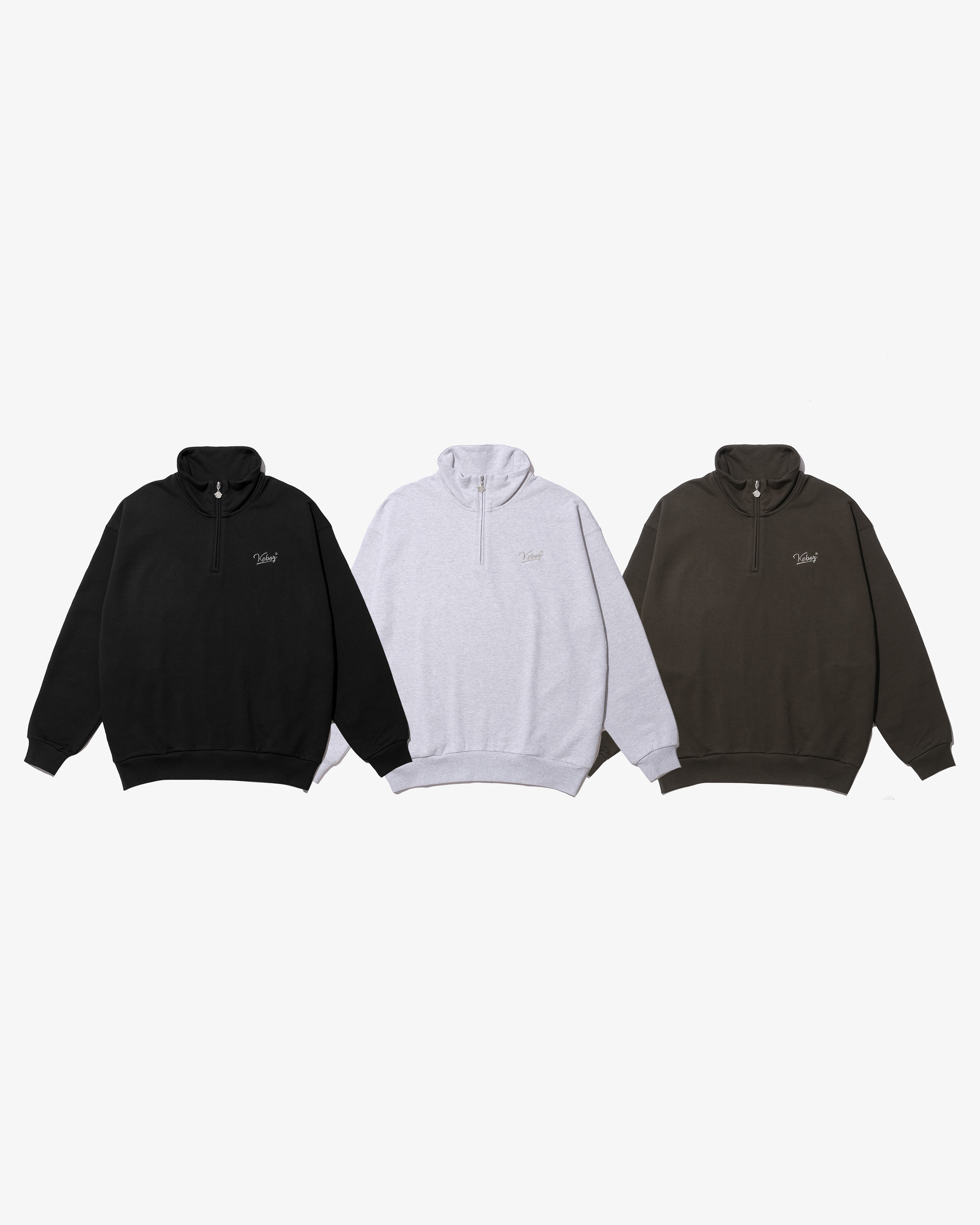 BB LOGO HALF ZIP SWEAT PULLOVER