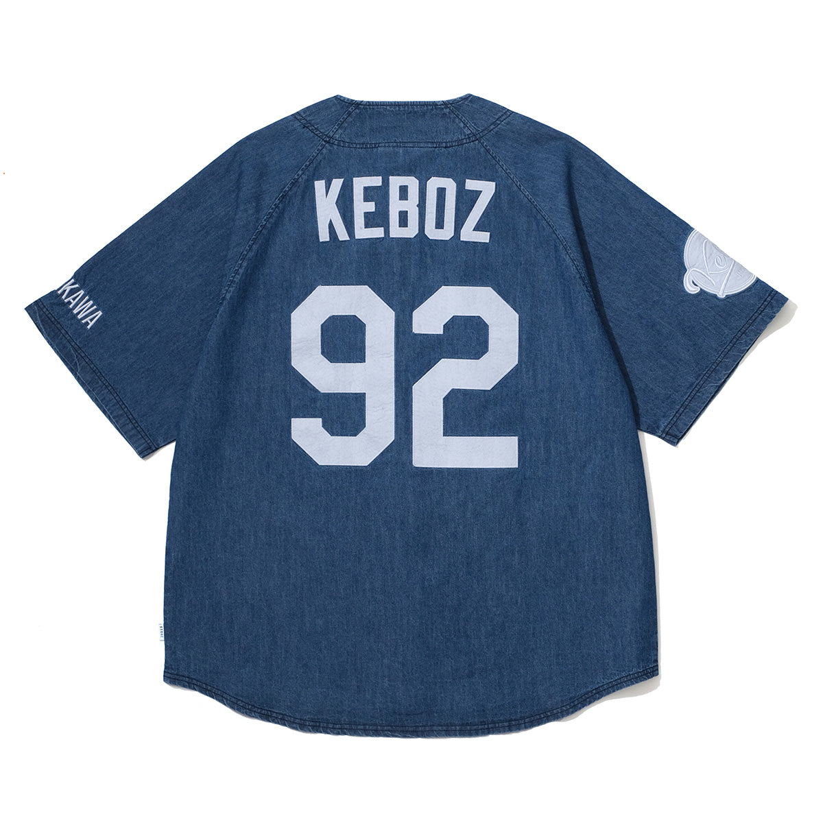 MAJESTIC×KEBOZ DENIM BASEBALL SHIRT