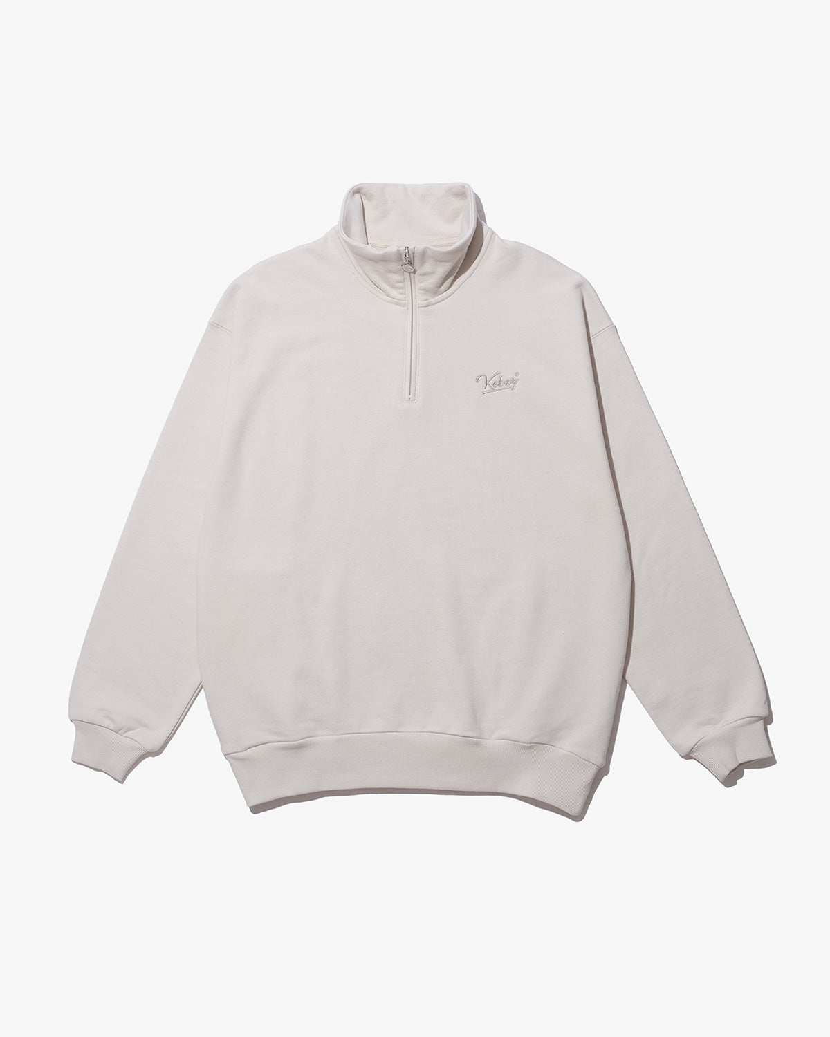 BB LOGO HALF ZIP SWEAT PULLOVER