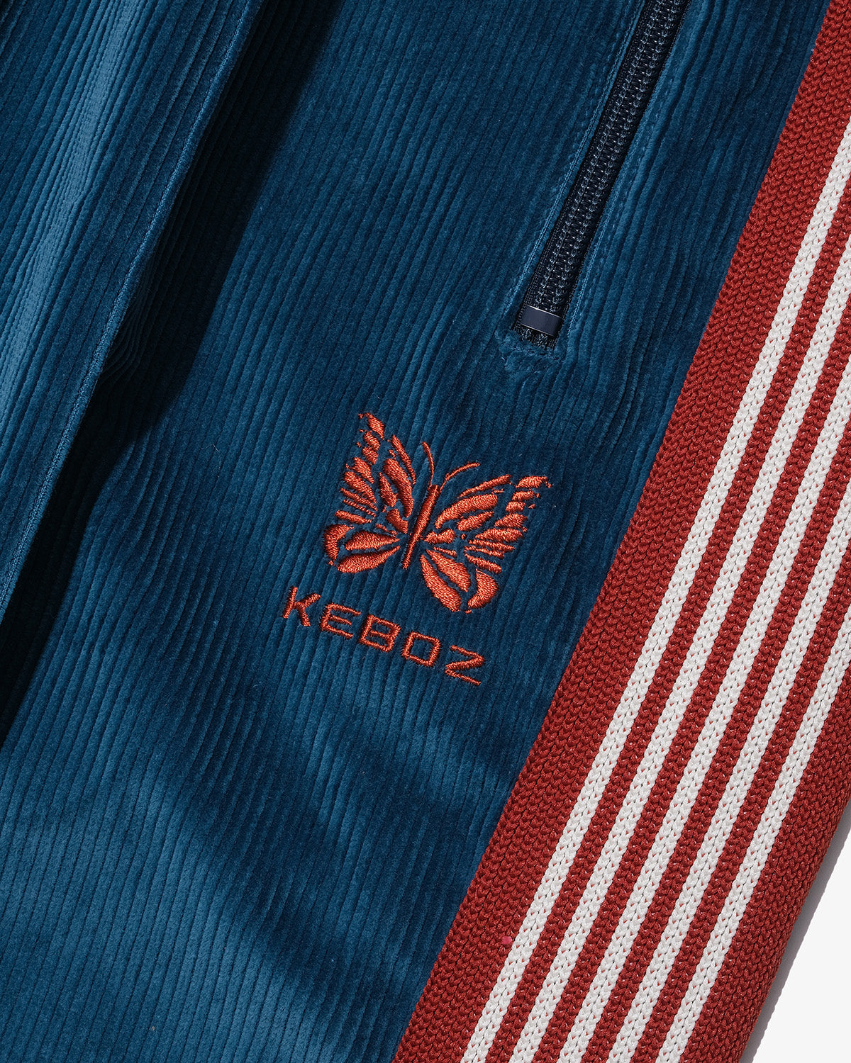 NEEDLES × KEBOZ CORDUROY ZIPPED TRACK PANTS