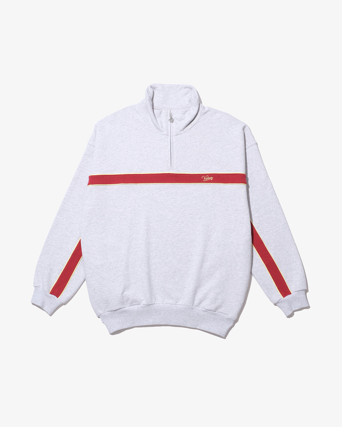 LINE PIPING HALF ZIP SWEAT PULLOVER